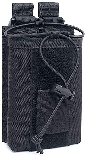 Tactical Radio Pouch - 1000D Nylon Molle Adjustable Two-Way Radio Holder Bag for Walkie Talkies - Perfect for Military, Police, Hiking & Outdoor Adventures