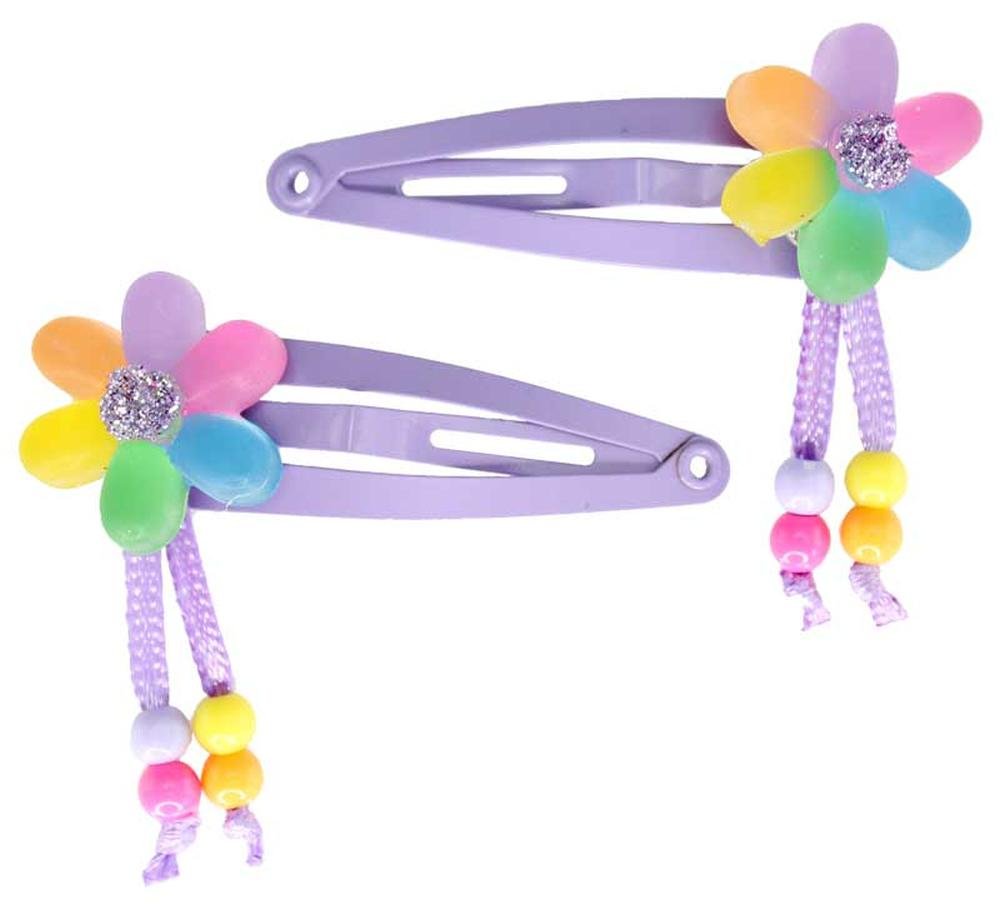 Rainbow Flower Hair Clips for Women & Girls - Colorful Floral Hair Accessories for Parties, Weddings & Everyday Style