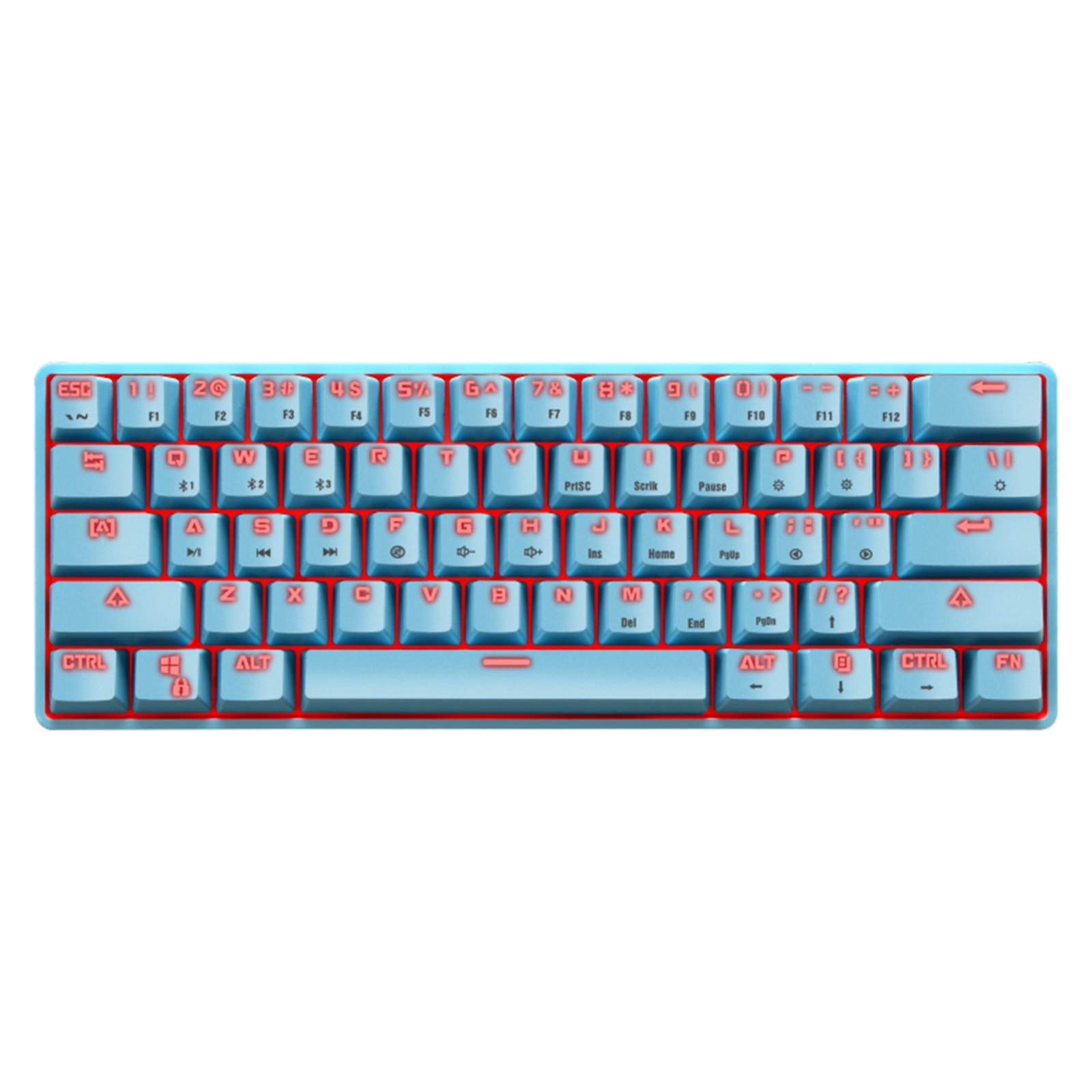 ZGHGKQ K28 Wireless Bluetooth Mechanical Gaming Keyboard - 61 Keys, Dual-Mode, RGB Backlit, Waterproof - Perfect for PC Gaming, Office Work & Typing Enthusiasts