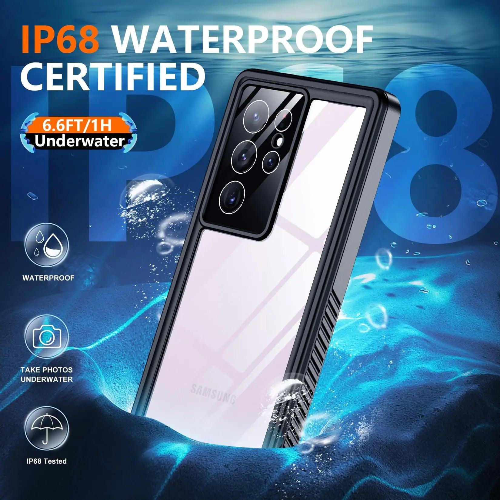 Samsung Galaxy S24 Plus Waterproof Case IP68 Rated - Shockproof & Dustproof Protective Cover for Outdoor, Travel, and Daily Use
