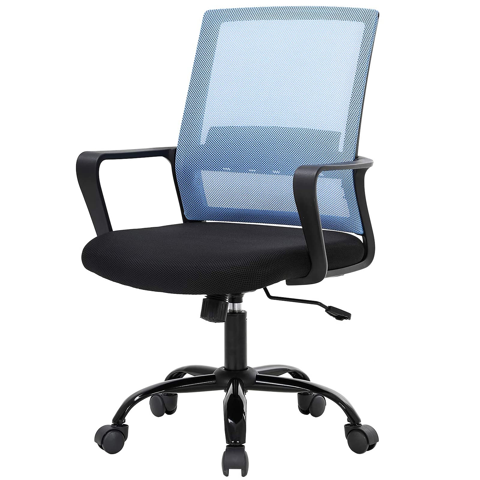 Ergonomic Mesh Office Chair with Lumbar Support - Adjustable Swivel Rolling Computer Desk Chair for Conference Room, Home Office & Executive Use - Comfortable Task Chair for Adults (Blue)