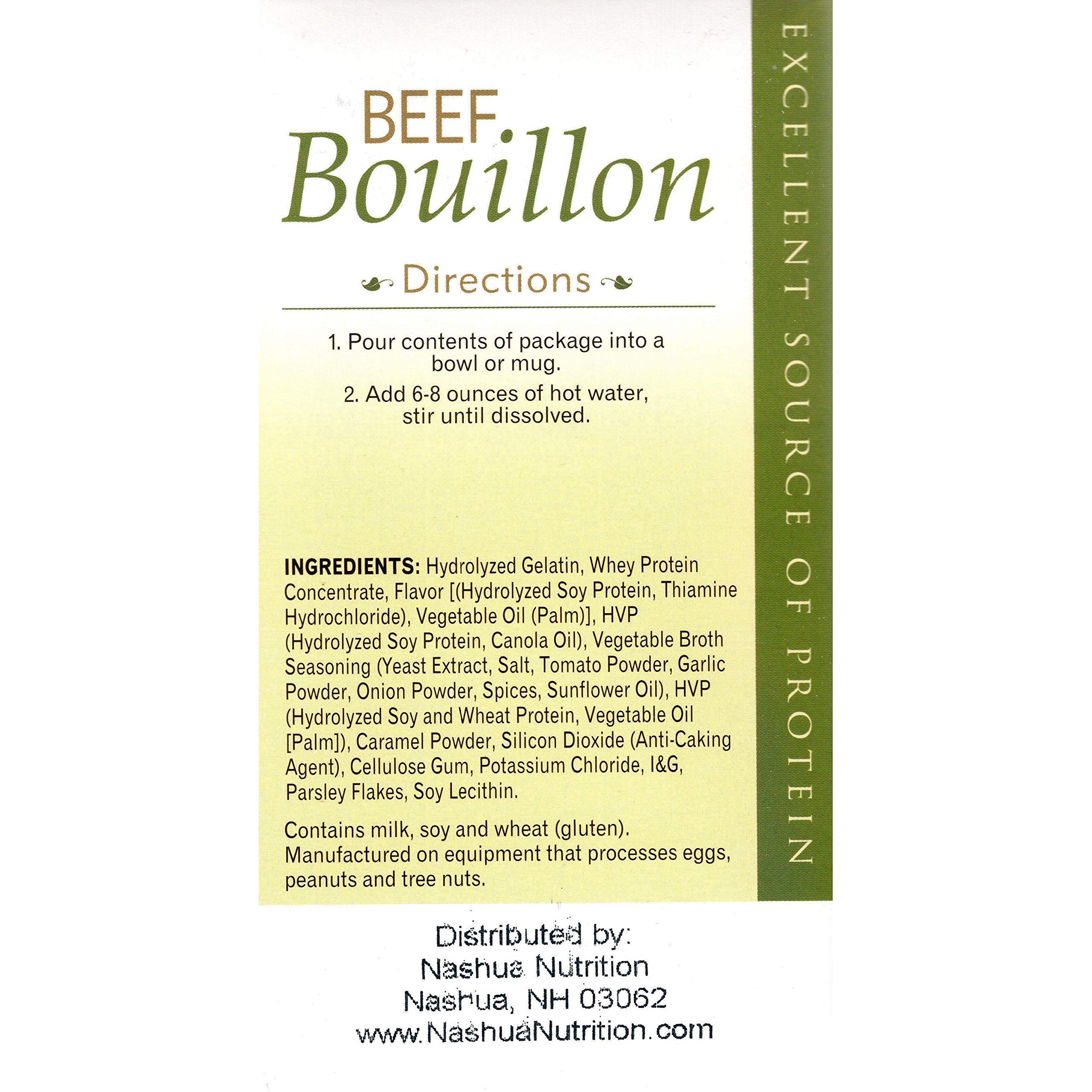 HealthSmart High Protein Beef Bouillon Soup - 15g Protein, Low Calorie, Low Carb, Sugar Free, Fat Free, KETO & Ideal Protein Diet Friendly - 7 Count Box - Perfect for Weight Loss, Meal Replacement & Healthy Cooking