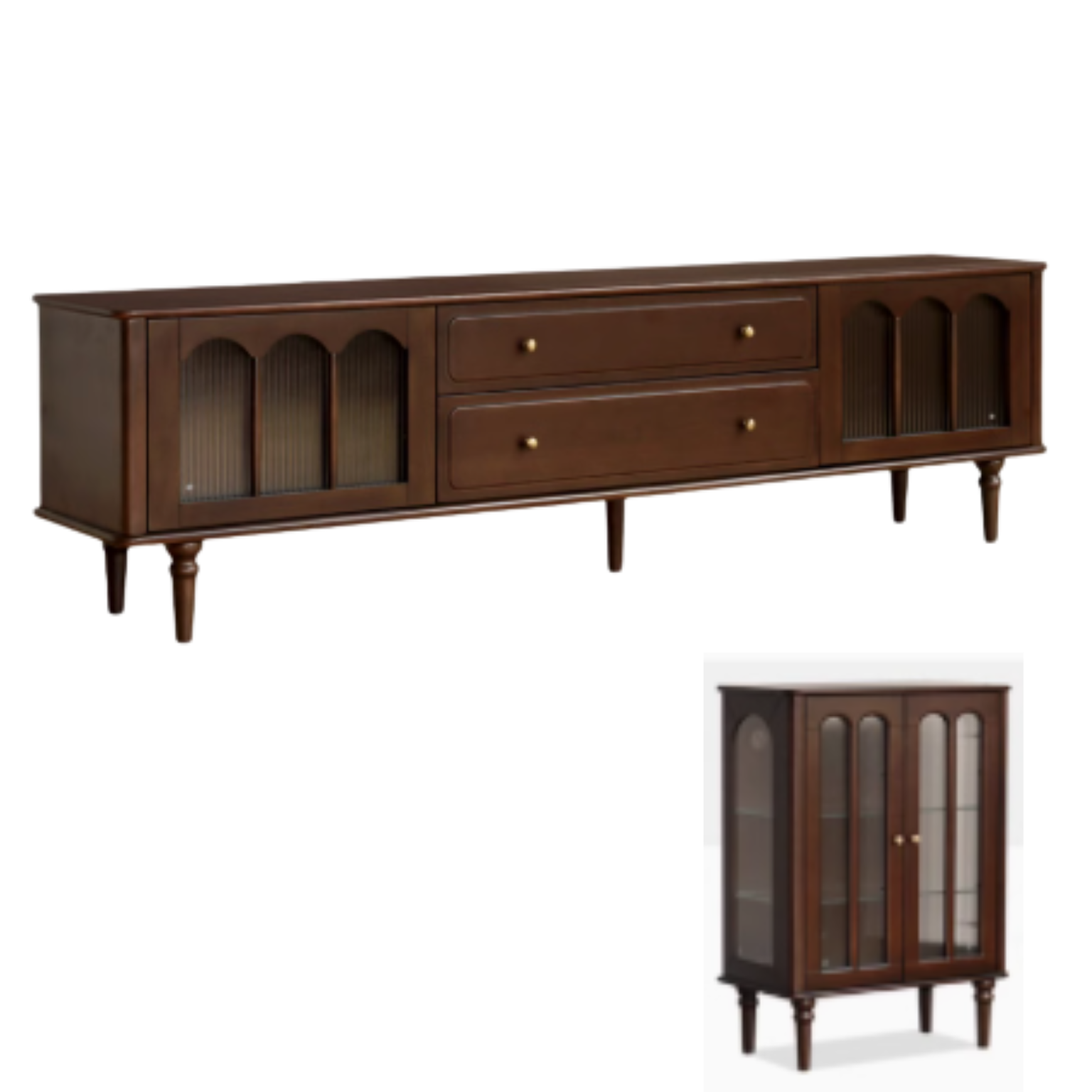 Stylish Poplar Solid Wood TV Stand - American Modern Design for Living Room & Home Theater Setup