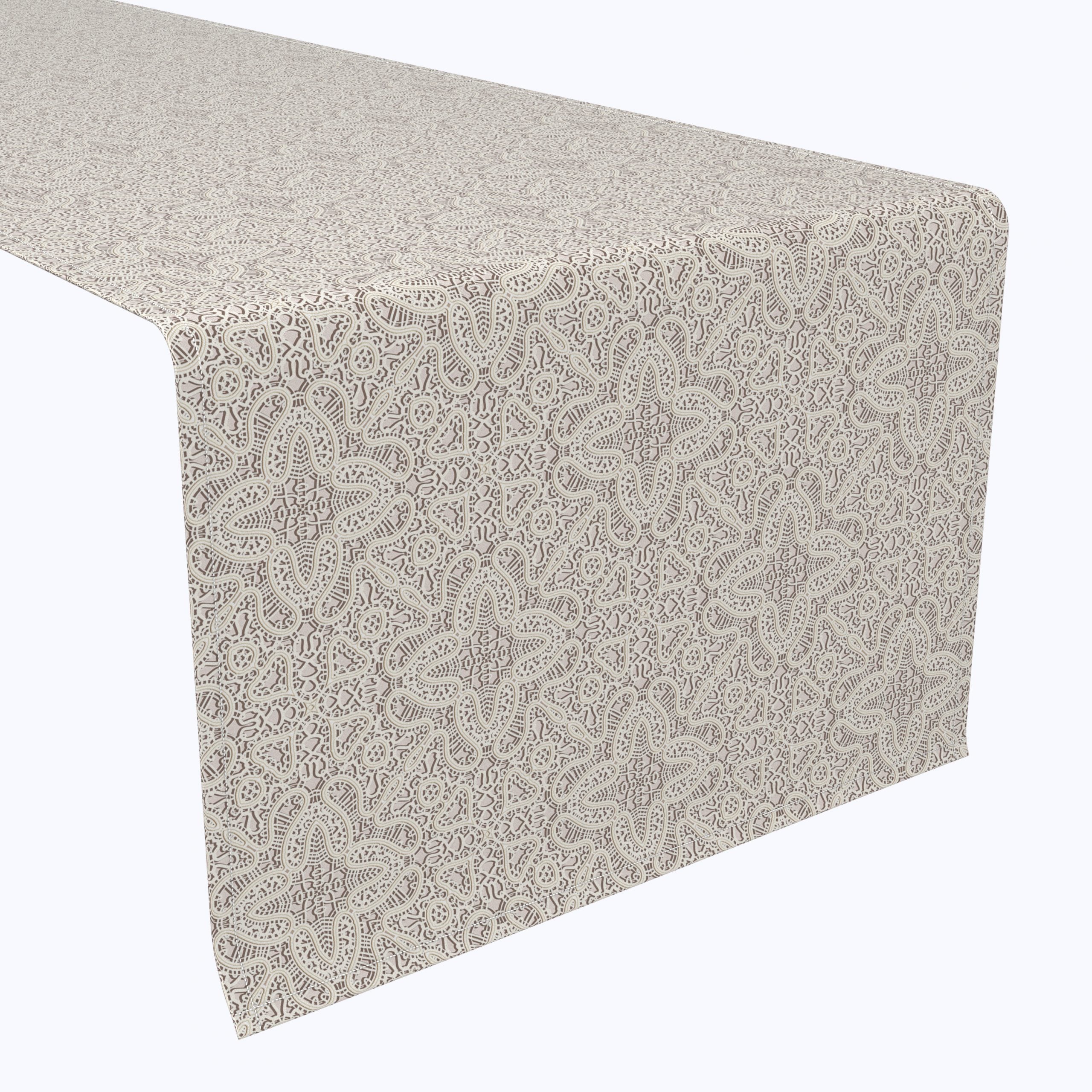 Elegant Abstract Lace Table Runner - Delicate Floral Design for Dining Table Decor, Wedding Centerpiece & Home Decorations