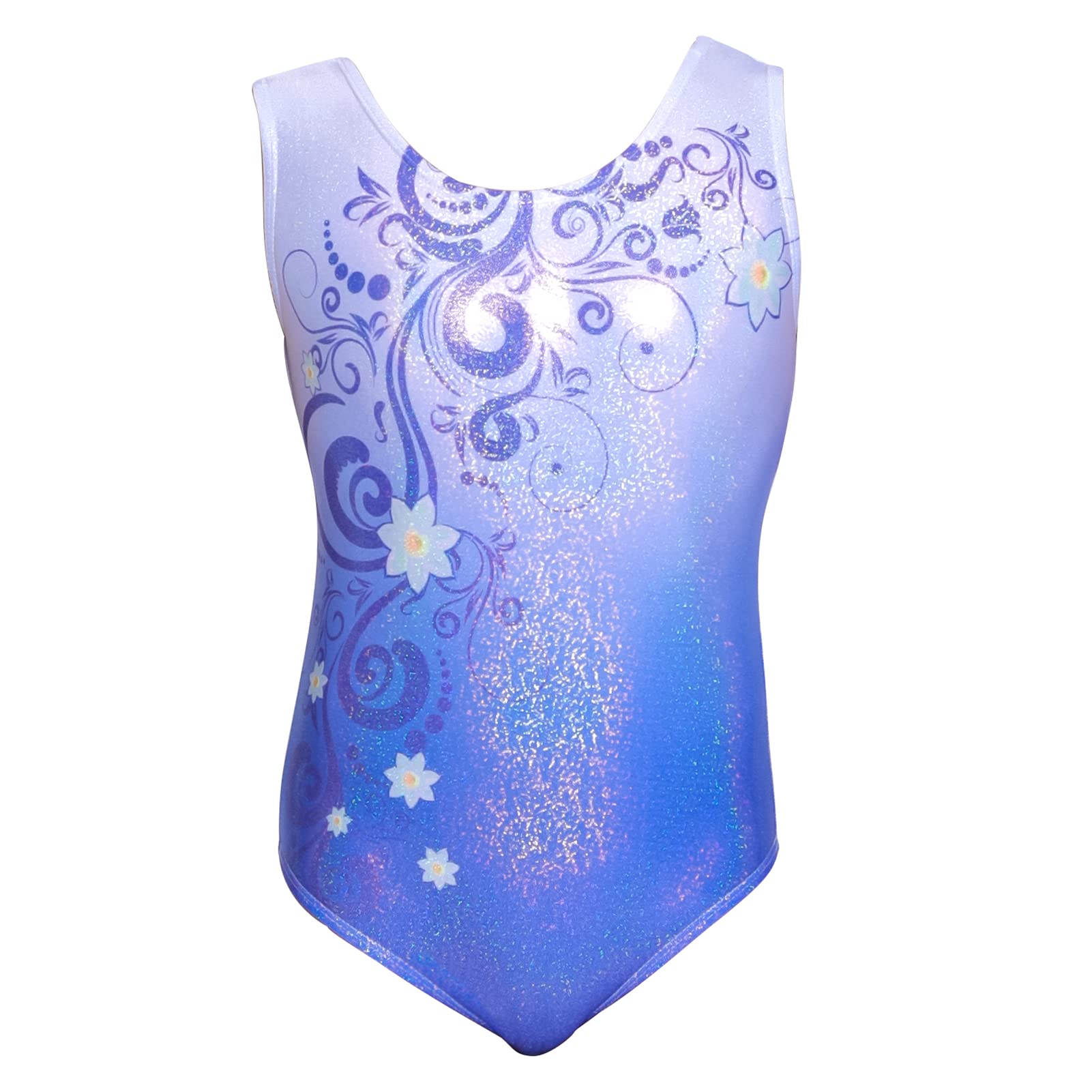 Aosva Girls Gymnastics Leotard - Sparkly Rainbow Dance Leotards for Kids 2-14 Years | One-Piece Athletic Wear for Ballet, Cheerleading & Gymnastics Practice