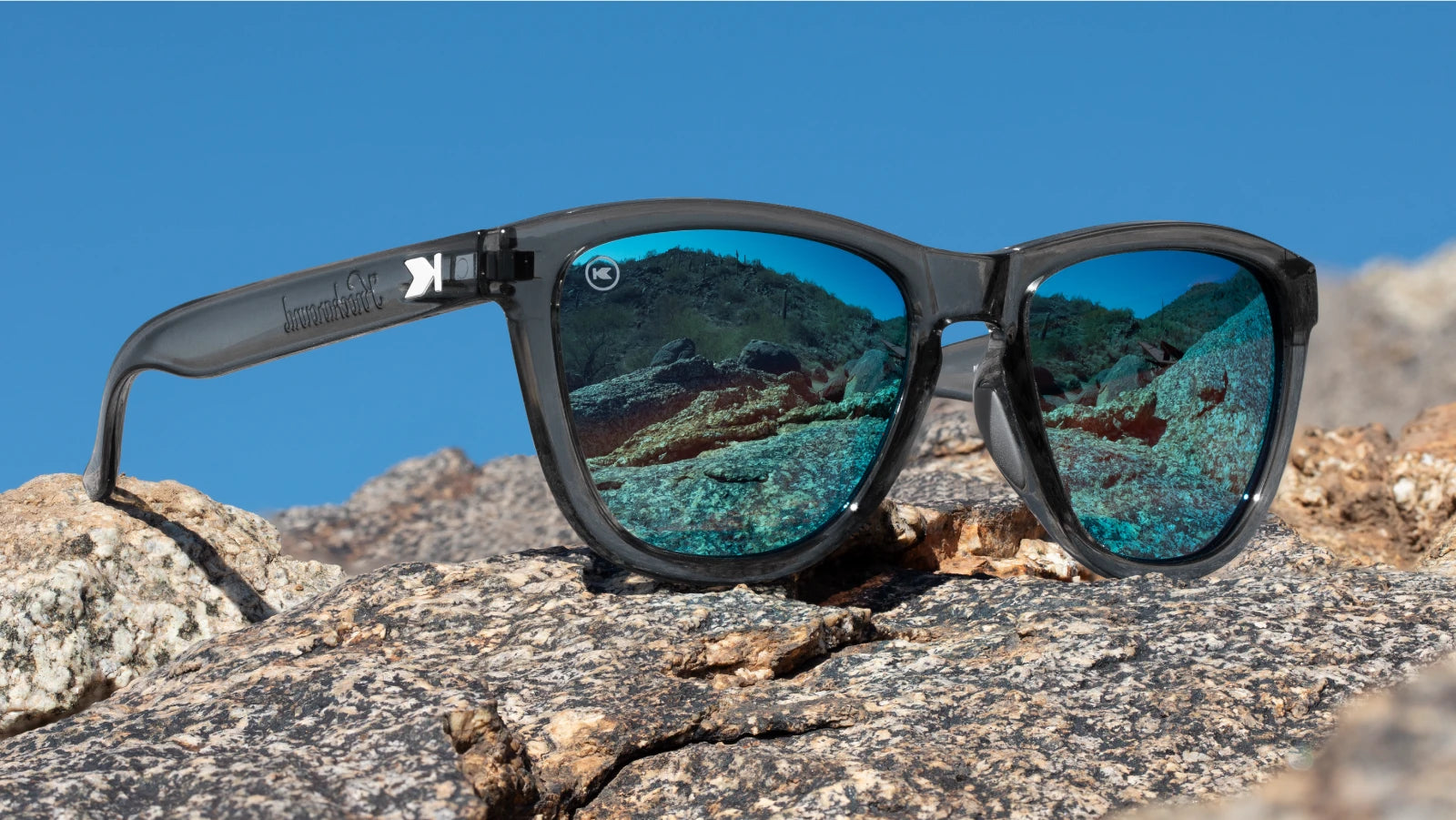 Premium Clear Grey / Aqua Sports Sunglasses - UV Protection, Lightweight & Comfortable for Running, Cycling, Hiking & Outdoor Activities