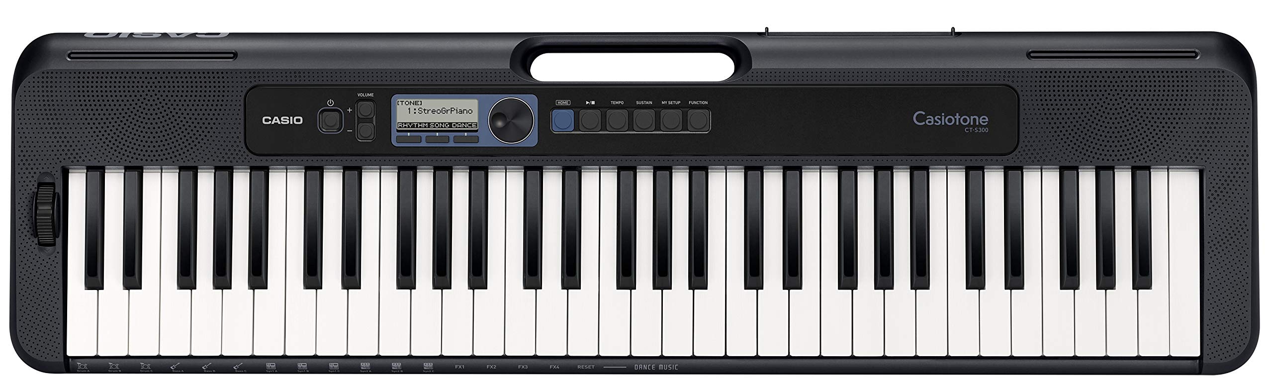 Casio CT-S300 61-Key Premium Portable Keyboard Bundle with Stand, Headphones & Power Supply + Adjustable X-Style Padded Keyboard Bench - Ideal for Home Practice, Music Lessons & Live Performances