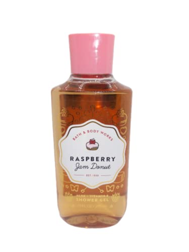 Bath & Body Works Raspberry Jam Donut Shower Gel - 10 oz Moisturizing Body Wash for Women & Men | Sweet Berry Scent, Cruelty-Free | Perfect for Daily Shower & Gift Sets