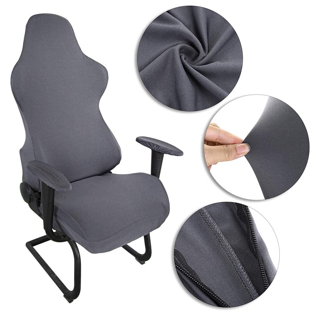 Premium Gaming Chair Cover - Stretchable & Washable Office Computer Chair Slipcover for Reclining Racing Gaming Chairs (Color: Black) - Perfect for Home Office, Gaming Setup & Esports Tournaments