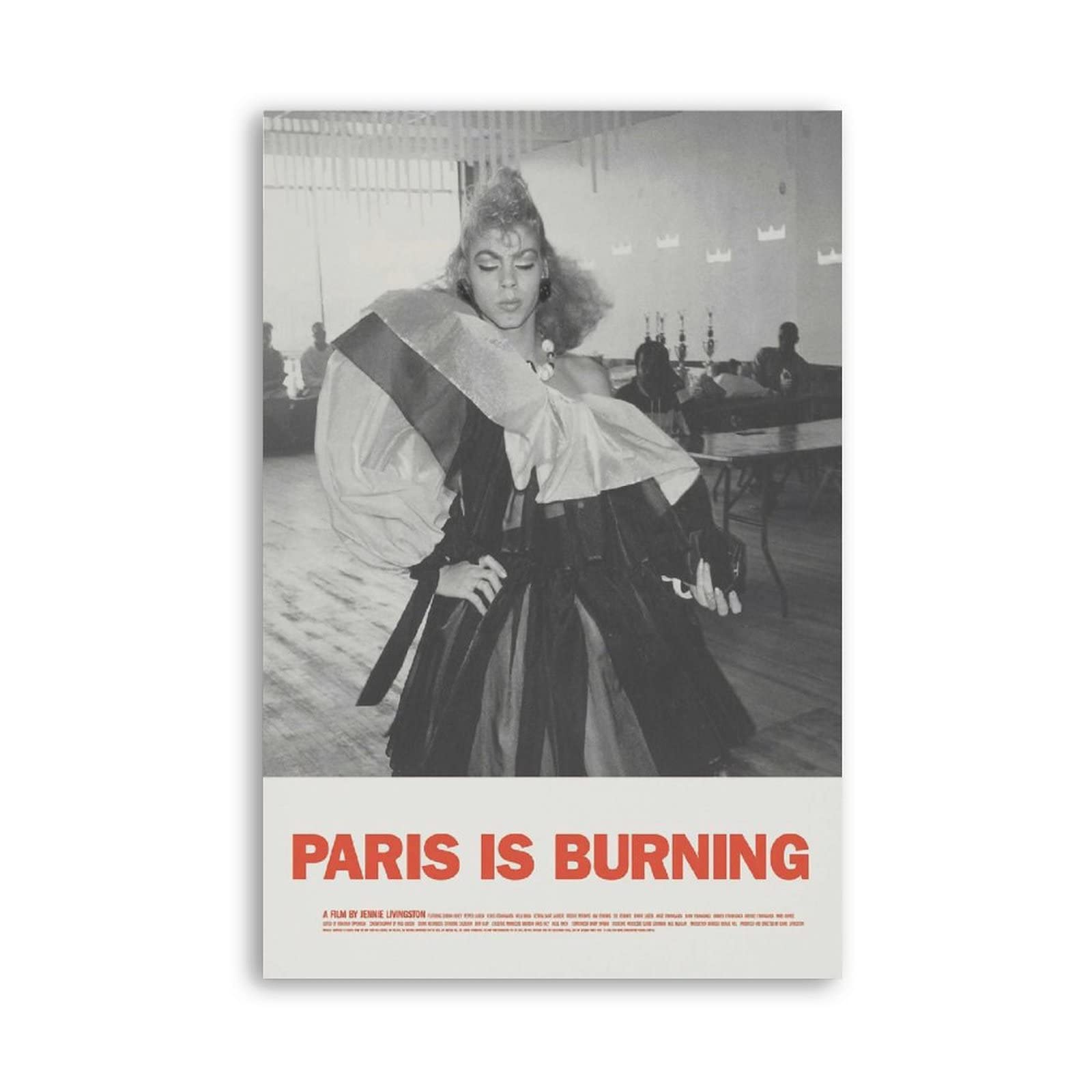 Paris Is Burning Movie Poster Canvas Wall Art - 20x30 Inch (50x75cm) Unframed - Perfect for Bedroom, Office & Home Theater Decor - Unique Gift for Film Lovers & LGBTQ+ Pride Supporters