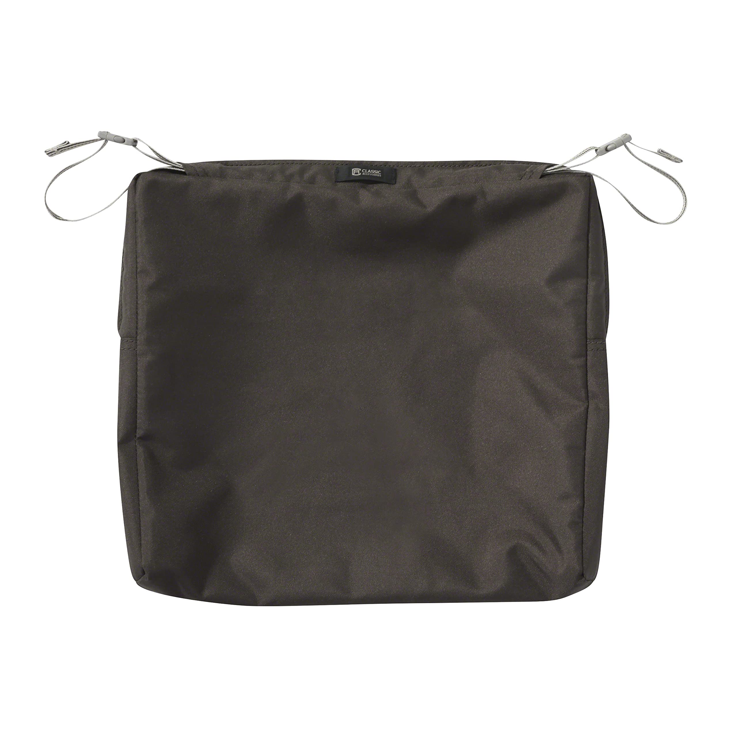 Classic Accessories Ravenna Water-Resistant 17x15x2 Inch Patio Seat Cushion in Espresso - Perfect for Outdoor Chairs, Loungers, and Garden Furniture