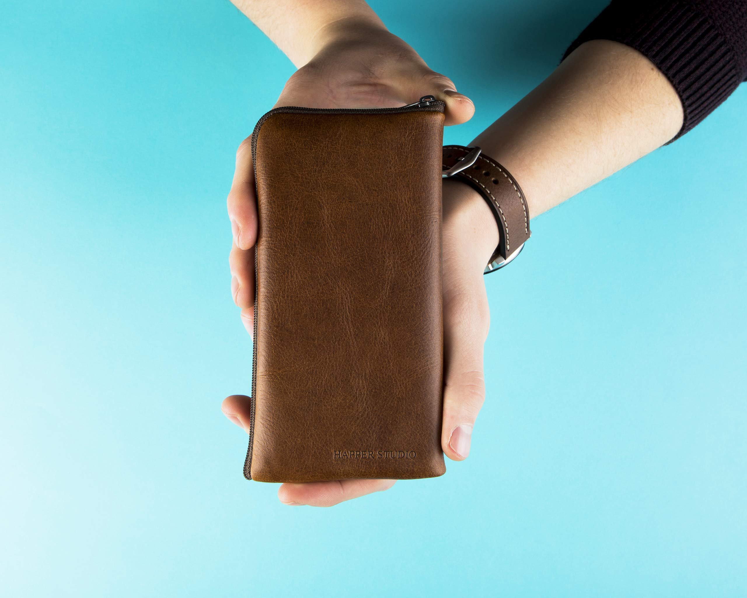 Premium Brown Italian Leather iPhone Case - Handcrafted in Europe | Durable & Stylish Protection for Everyday Use