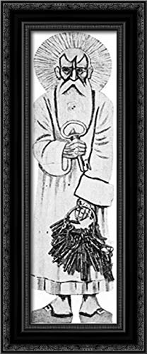 Theodor Severin Kittelsen 12x24 Black Ornate Wood Framed Canvas Art - Gothic Home Decor for Living Room, Bedroom & Office Wall