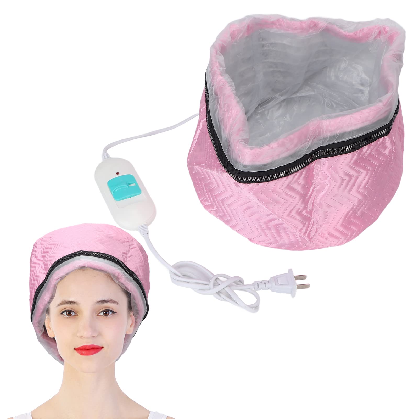 Professional Hair Steamer Cap with Adjustable Temperature - Deep Conditioning Thermal Hair Treatment Hat for Home Use - US Plug Hair Care Cap for Dry, Damaged Hair & Scalp Therapy (Perfect for Salon-Quality Hair Spa at Home)
