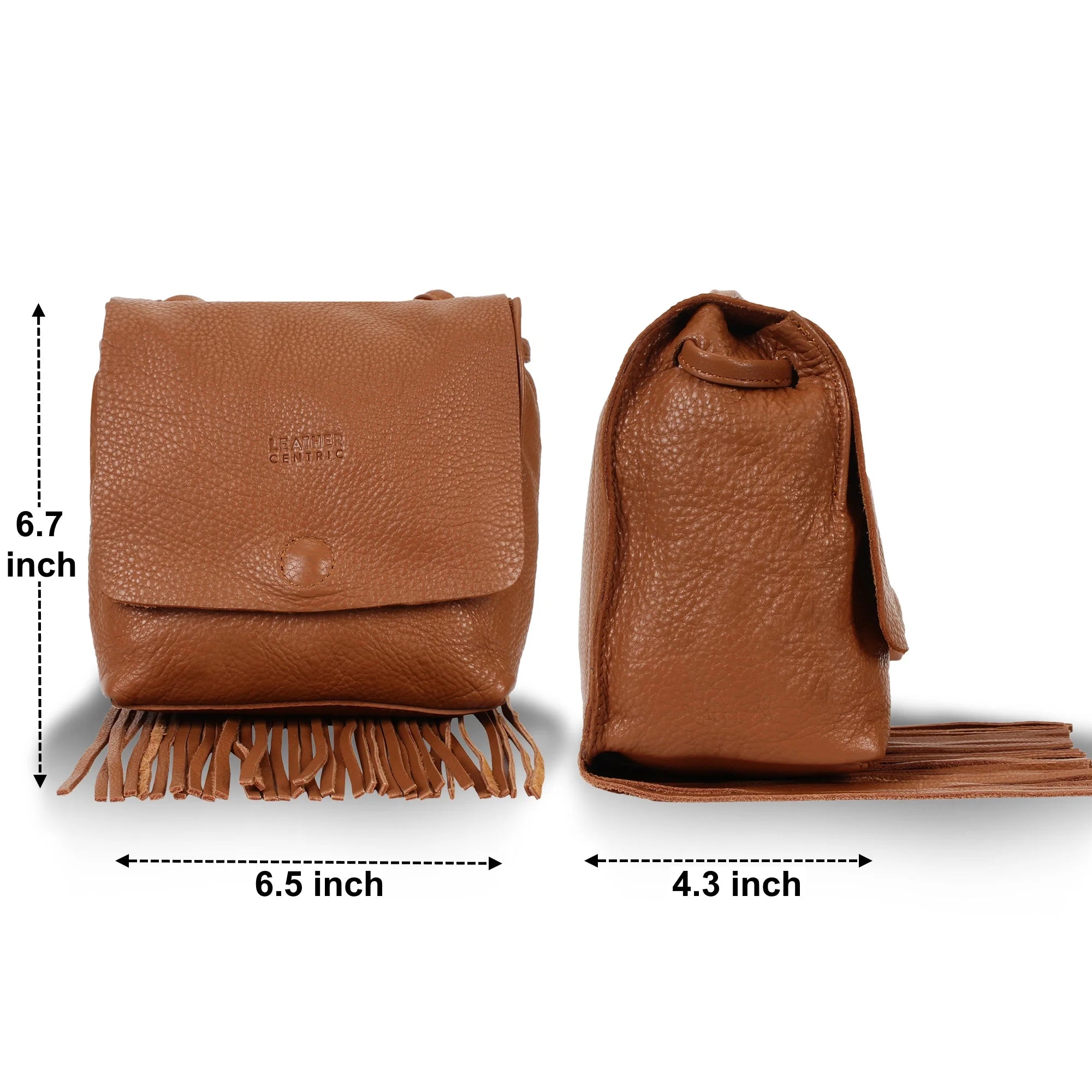 Stylish Leather Fringe Boho Crossbody Bag with Tassel for Women - Small Brown Handbag | Perfect for Casual Outings, Music Festivals & Boho Fashion
