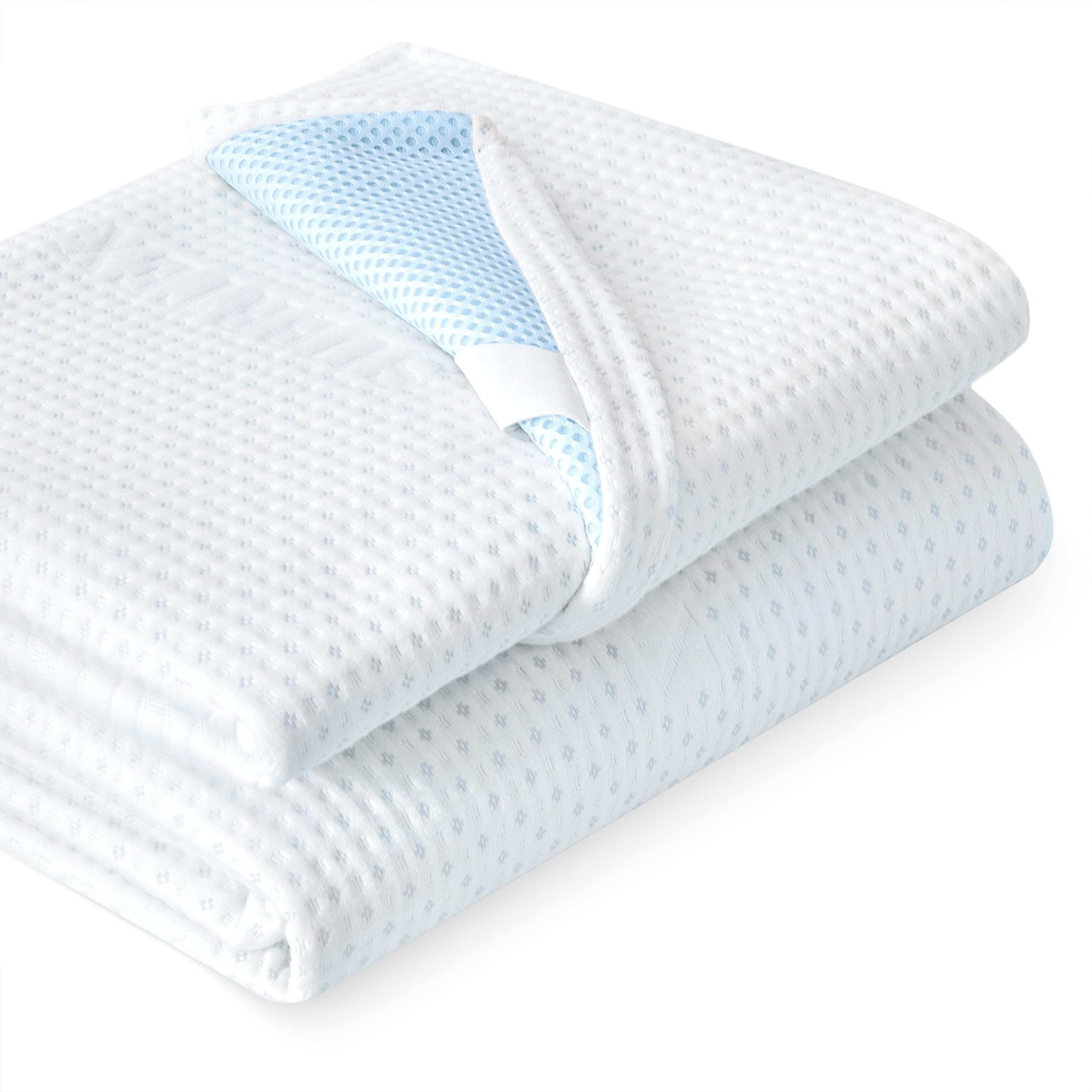 Subrtex 4 Inch Mattress Topper Cover - Breathable Bamboo Rayon Mattress Protector with Zipper Encasement | Fits All 4