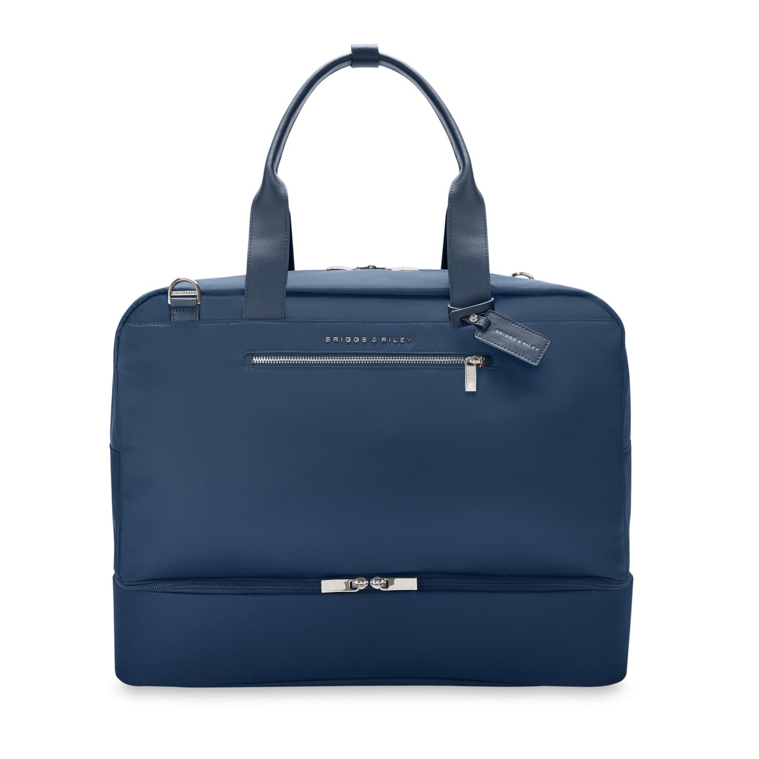 Briggs & Riley Rhapsody Weekender Tote Bag for Women & Men - Spacious Carry-On Travel Duffel with Multiple Pockets, Navy Blue - Perfect for Weekend Getaways, Business Trips & Gym Essentials
