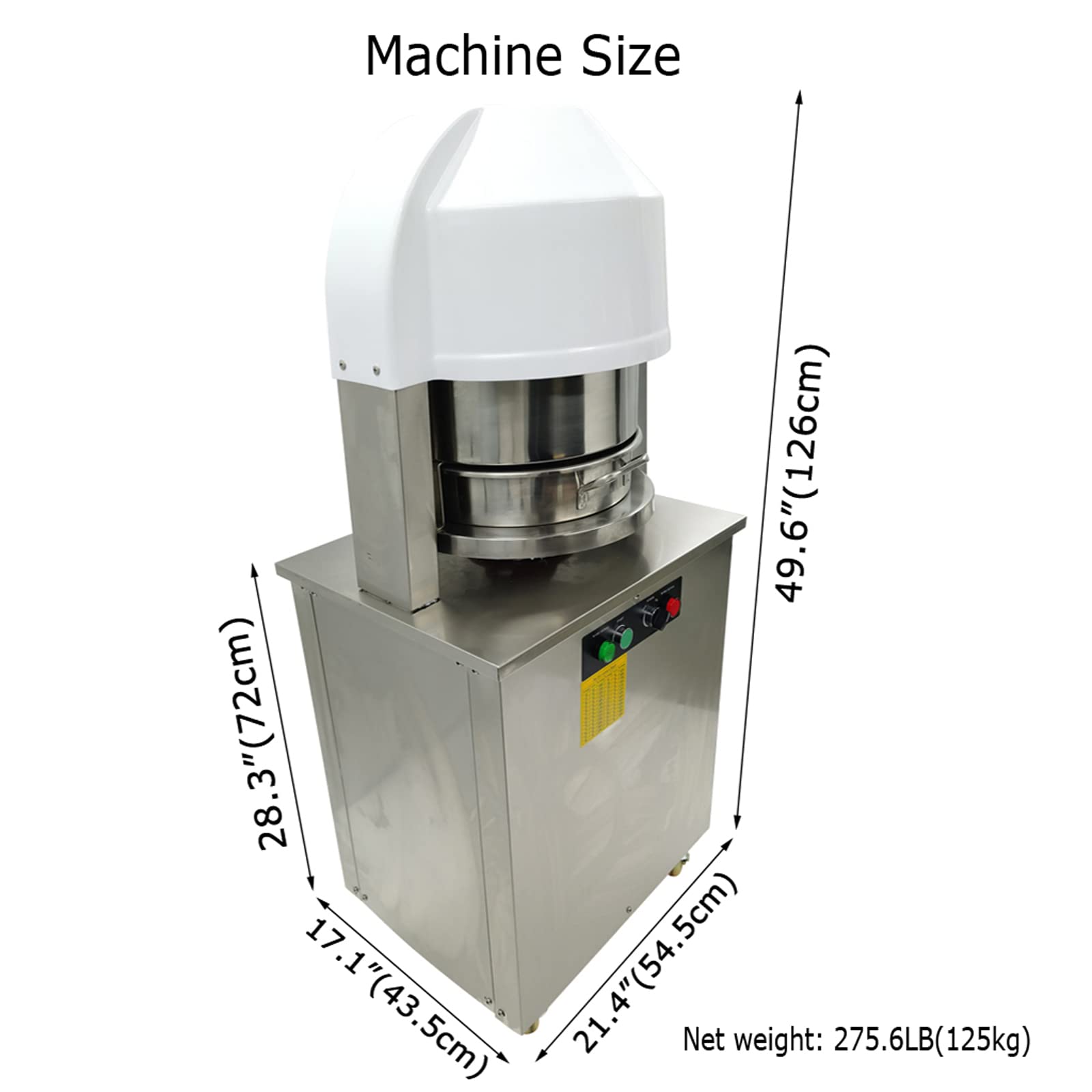 Automatic Dough Divider Cutter Machine - 20Pcs Stainless Steel Dough Cutting Tool for Bread, Pastry & Fillings (30g-155g) with 2 Plates - 110V Commercial Bakery Equipment for Restaurants, Bakeries & Home Baking
