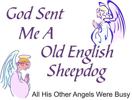 God Sent Me An Old English Sheepdog T-Shirt - Funny Dog Lover Gift - Vintage Style Graphic Tee for Men & Women - Perfect for Casual Wear, Pet Owner Apparel, and Dog-Themed Parties