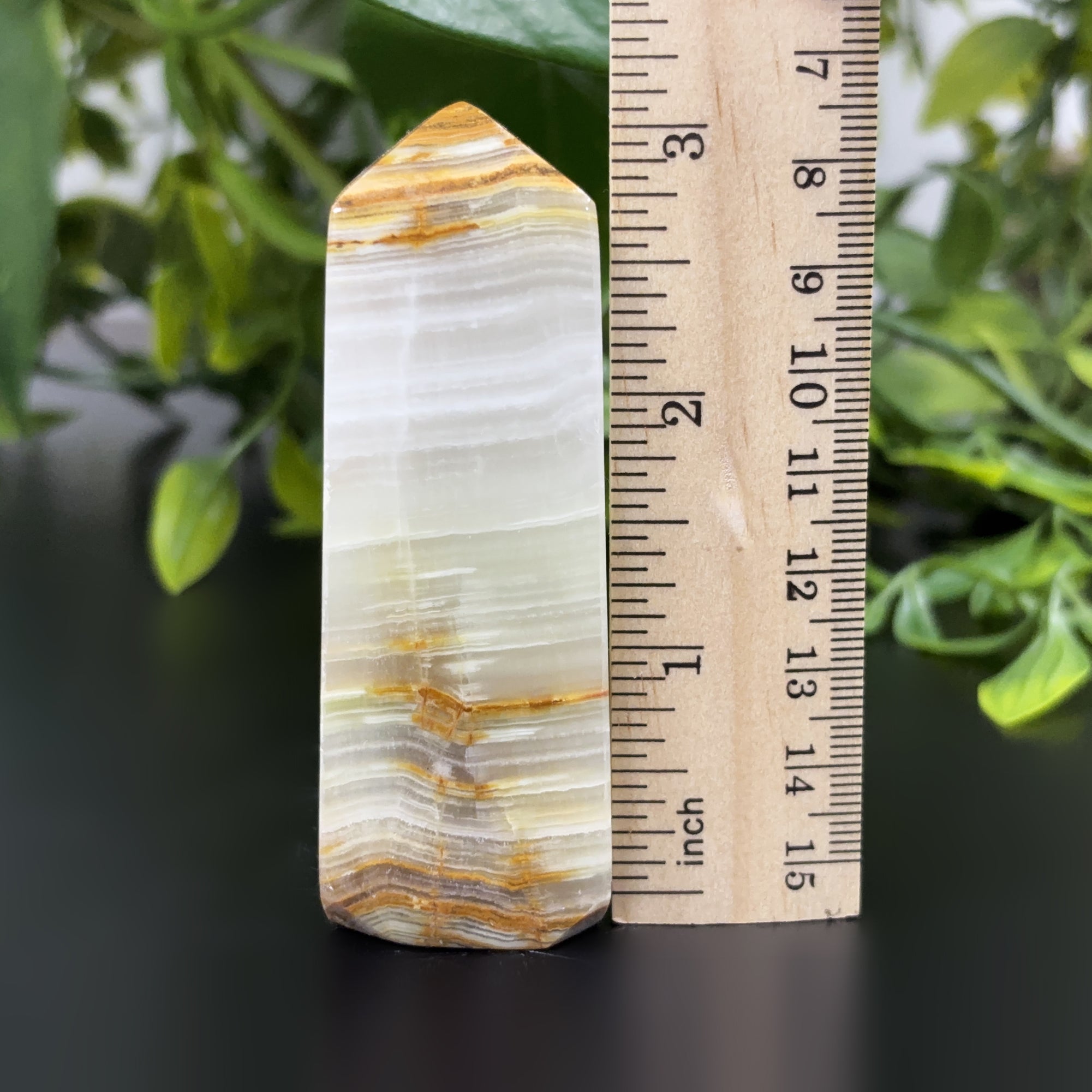 Natural Green Onyx Crystal Obelisk Tower Point - Polished Healing Stone for Balance, Strength & Positive Energy | Feng Shui Home Decor, Meditation & Spiritual Healing Gift