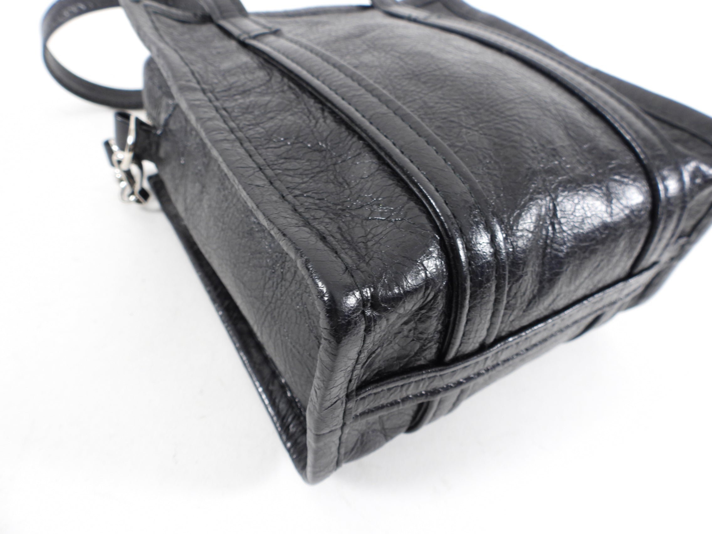 Balenciaga Black XXS Bazar Crossbody Tote Bag for Women - Stylish Mini Shoulder Handbag for Daily Use, Travel & Shopping