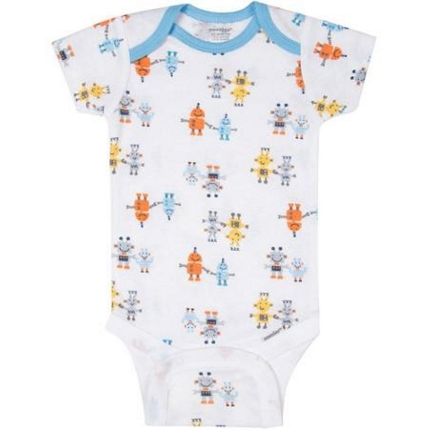 Adorable Short Sleeve Robot Onesies for Babies - Soft Cotton Bodysuit for Playtime & Photo Shoots