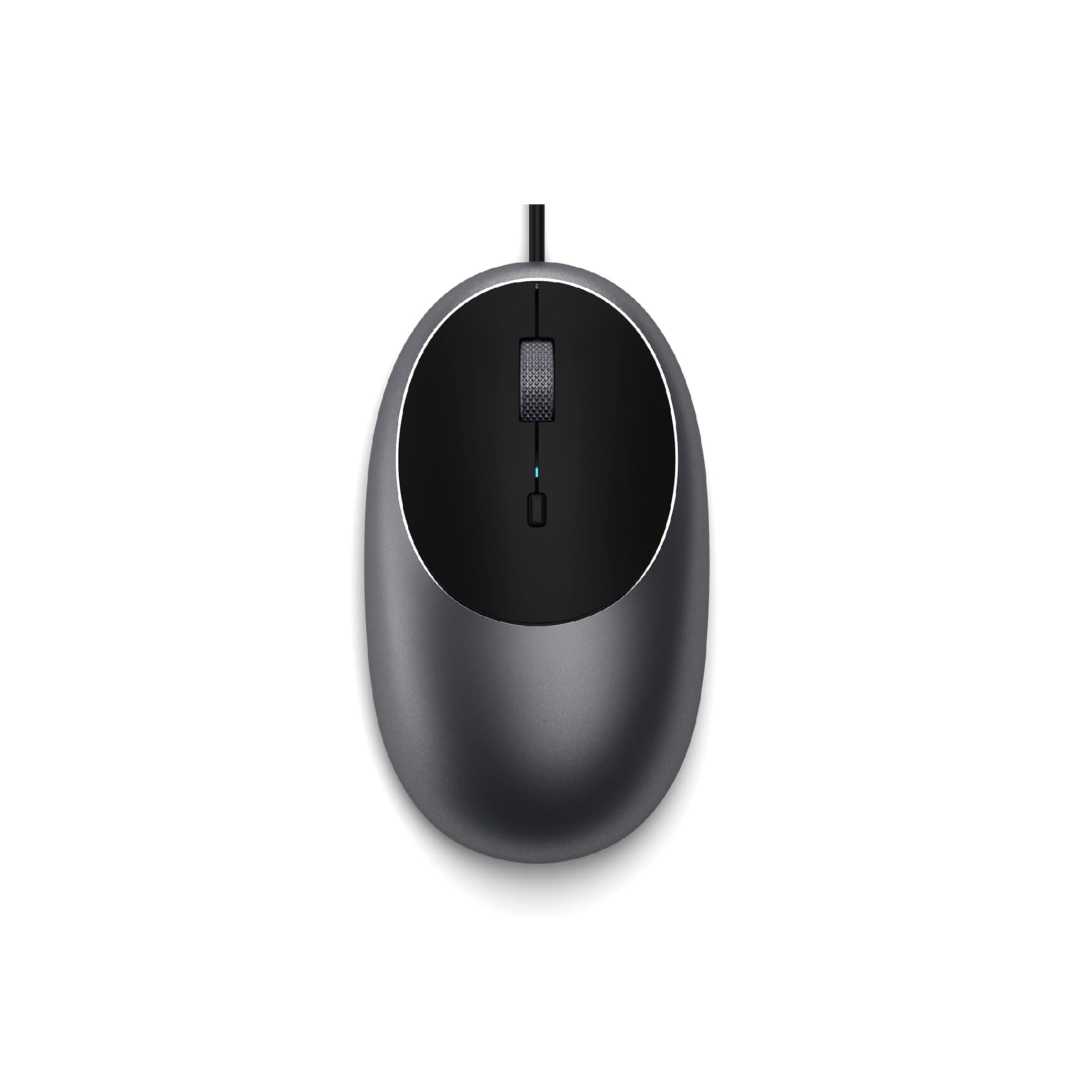 Satechi Aluminum C1 USB-C Wired Optical Mouse for MacBook Pro/Air, iPad Pro/Air, iMac & Mac Mini - Space Gray | Perfect for Office Work, Graphic Design & Travel Computing