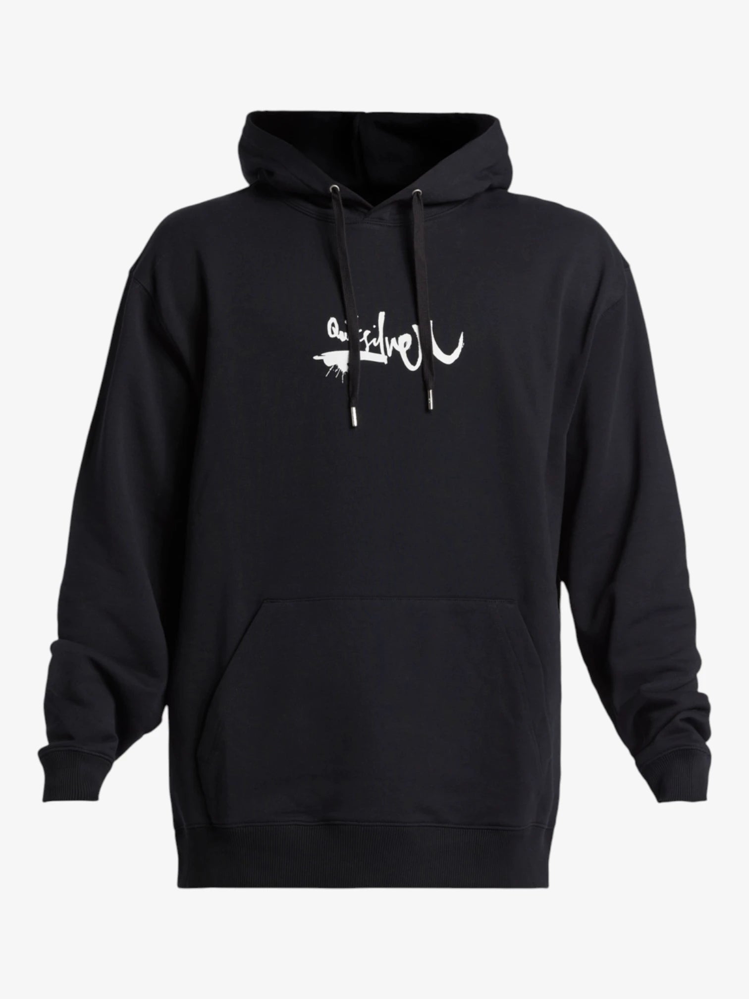 Quiksilver DNA Impaired Logo Black Hoodie - Men's Casual Pullover Sweatshirt for Streetwear & Outdoor Activities