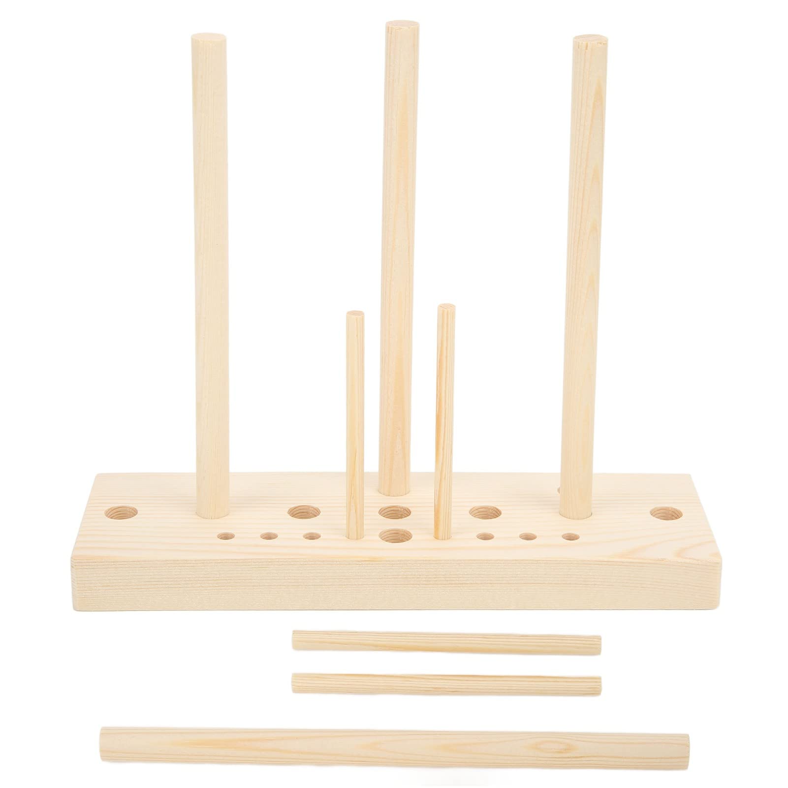 Walfront Wooden Ribbon Bow Maker Kit - DIY Craft Tool with Multi-Size Templates & Wooden Sticks for Gift Wrapping, Wedding Decorations, Hair Accessories and Party Favors