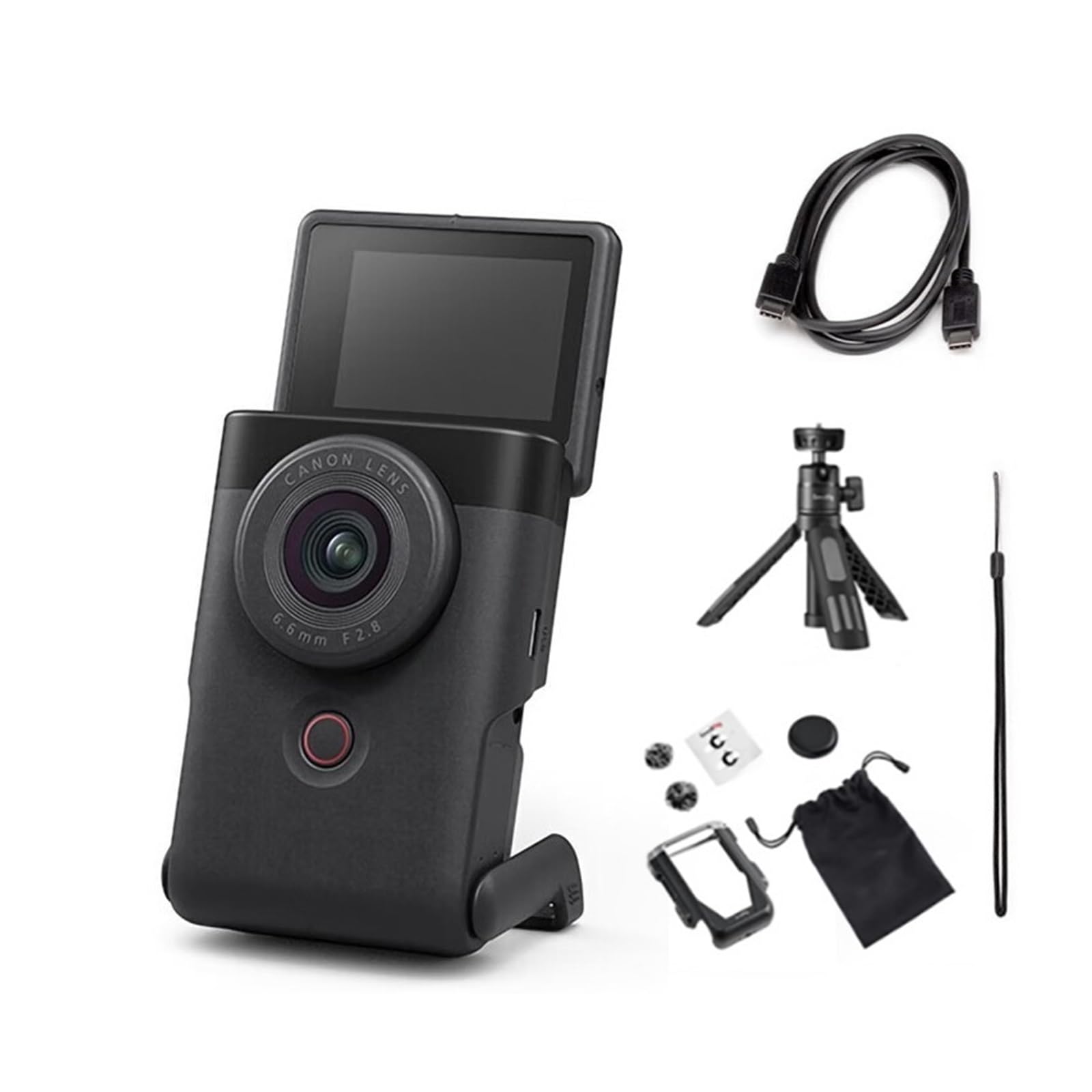 **MZZYG 4K Action Camera - Waterproof Vlogging Camera with WiFi, 20MP Digital Camera for Travel, Sports & Adventure - Perfect for YouTube, TikTok & Live Streaming (Black Vlog Set)**