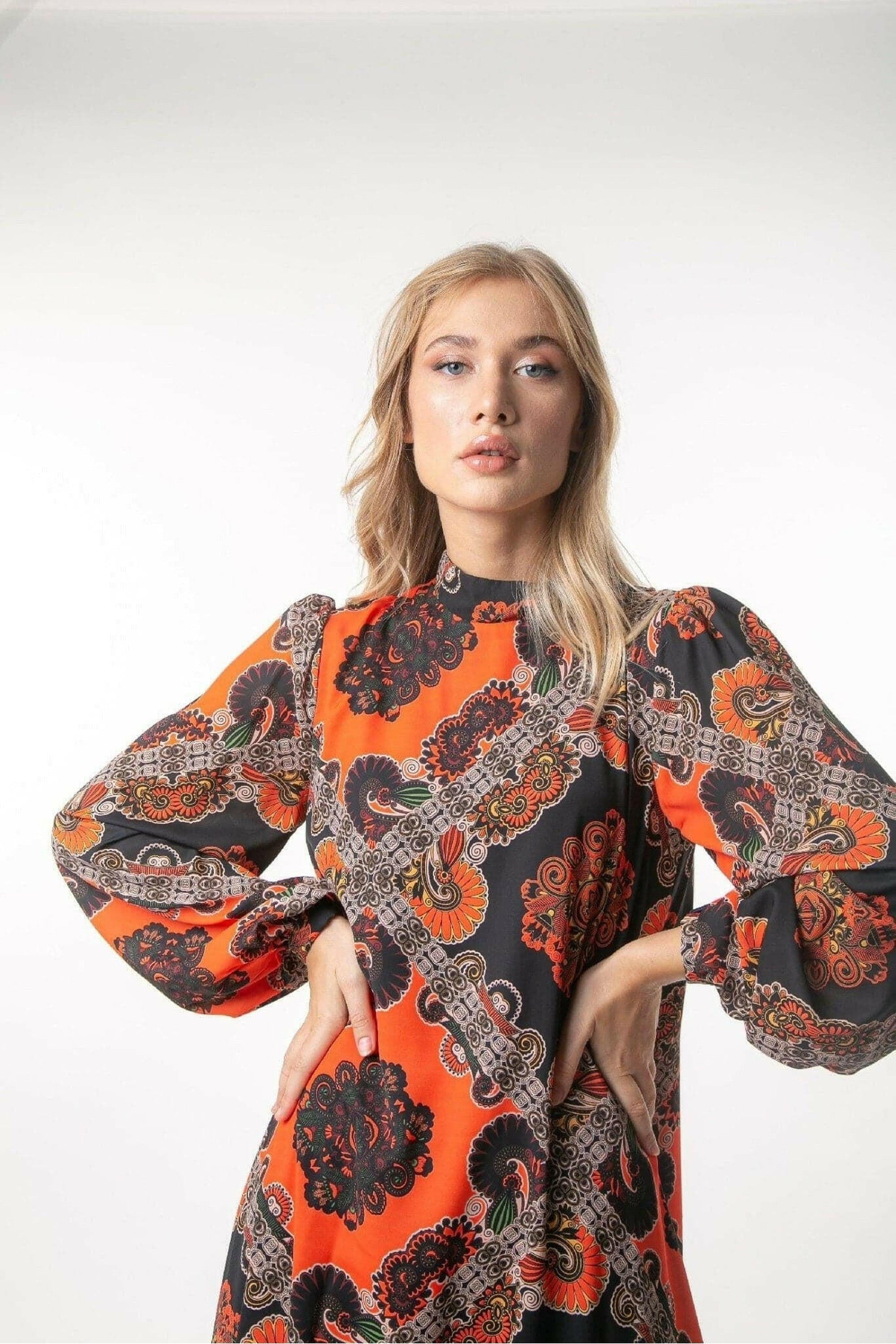 Zara Maxi Dress for Women - Floral Printed Long Sleeve Flowy Summer Dress | Beach Wedding, Vacation & Party Wear
