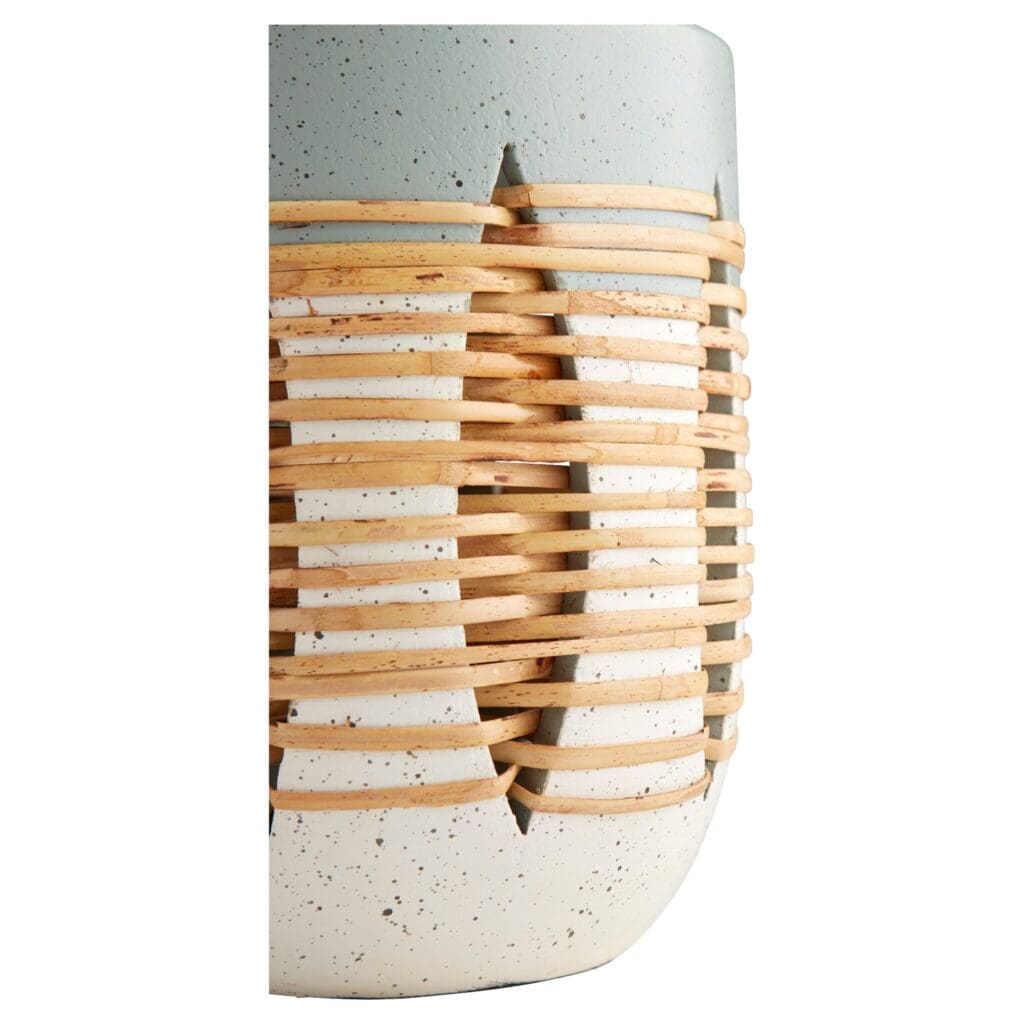 Cyan Design 11127 Crescent Vase - Small Grey and Ivory Ceramic Home Decor for Living Room, Dining Table, Wedding Centerpiece