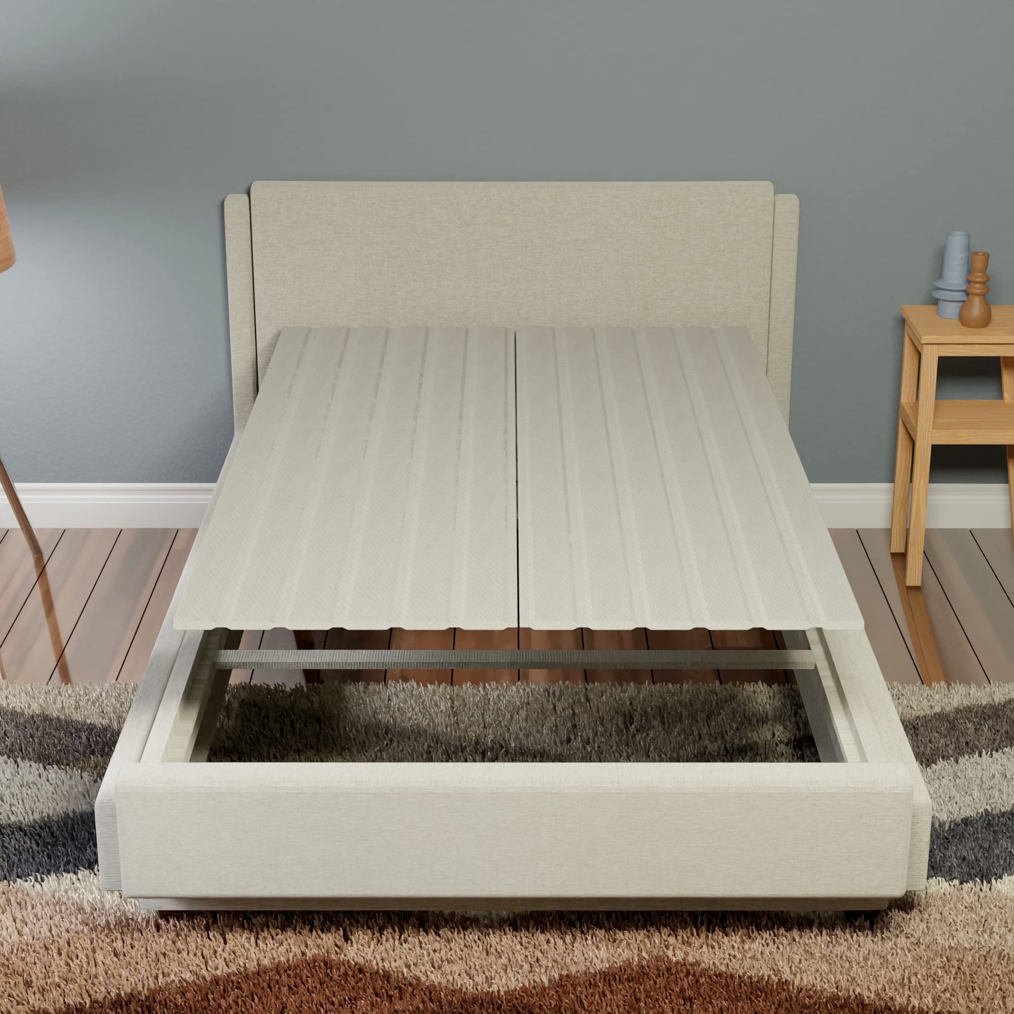 Heavy Duty 0.75-Inch Vertical Wooden Bunkie Board with Cover - Twin XL (38