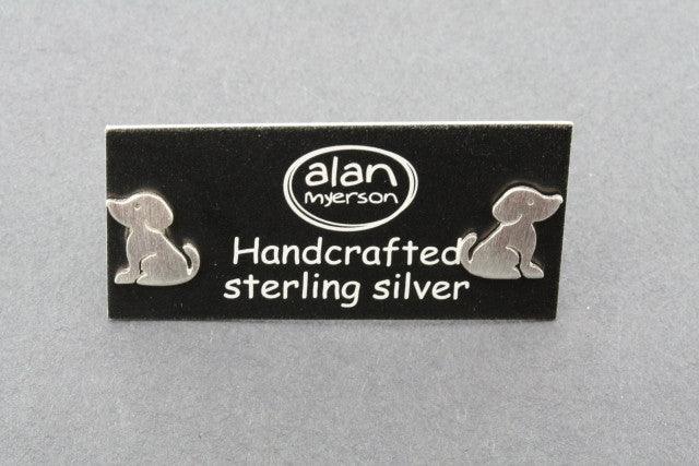 Sterling Silver Puppy Stud Earrings - Cute & Dainty Dog Jewelry for Everyday Wear & Gifts