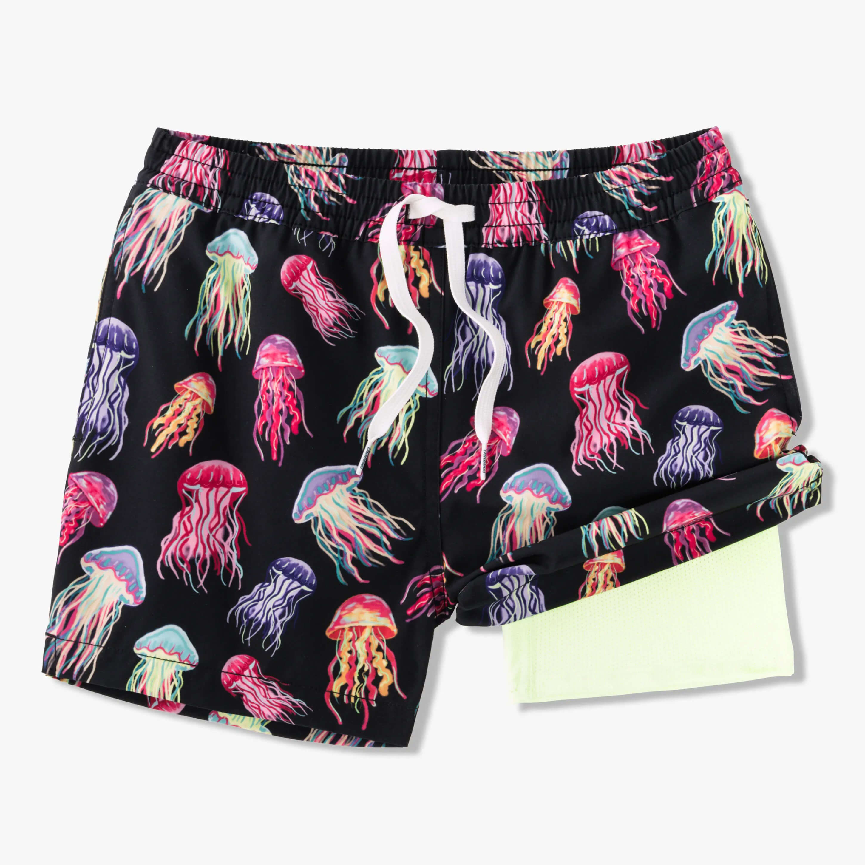 Chubbies 5.5 Inch 'Don't Be Jellies' Swim Trunks for Men - Black Plaid Pattern Quick-Dry Beach Shorts | Perfect for Swimming, Vacation & Summer Outdoor Activities