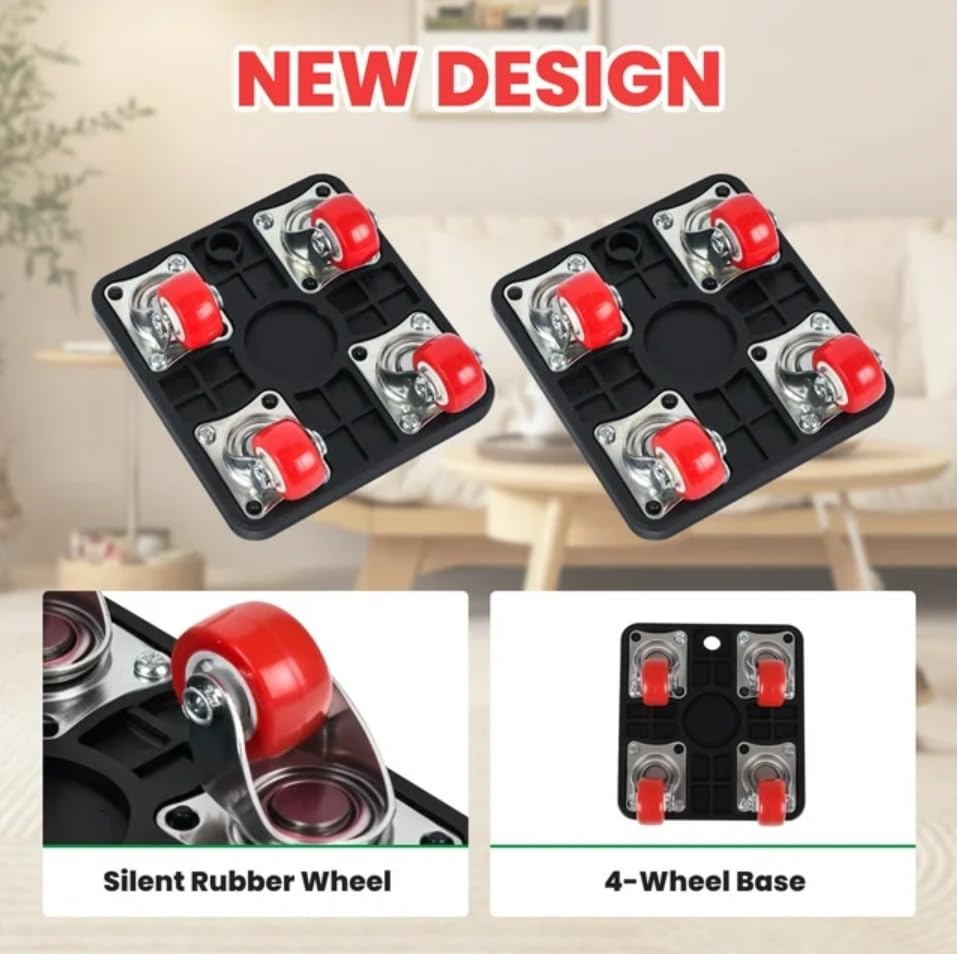 Heavy Duty Furniture Dolly with 360° Swivel Wheels - Furniture Mover & Lifter for Sofa, Refrigerator, Cabinet - Perfect for Home Moving, Warehouse & Office Relocation