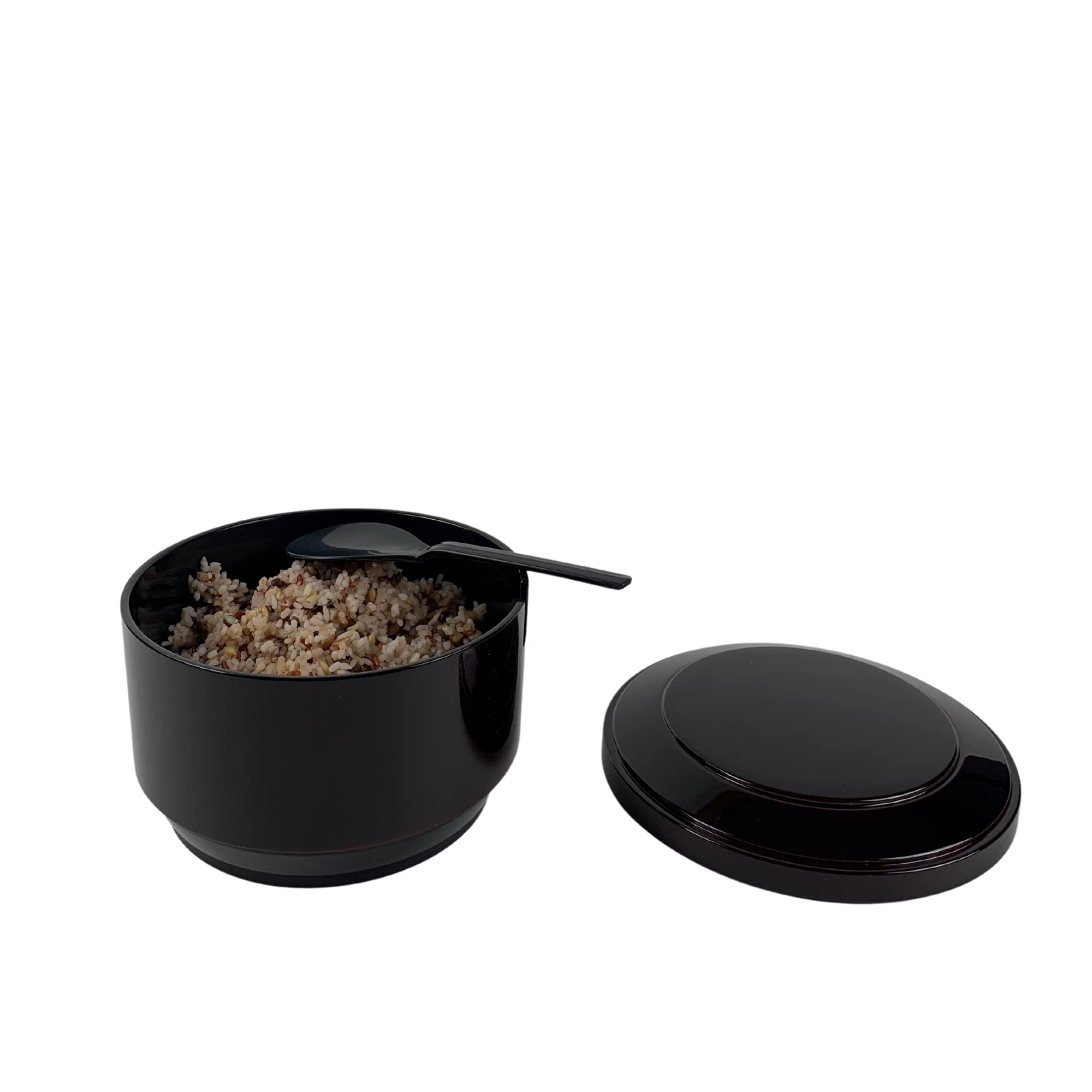 Premium Japanese Rice Serving Bowls Set with Lid & Rice Paddle - Authentic Ohitsu Container Made in Japan - 6-Piece Set for 4-6 People - Ideal for Sushi, Rice Storage & Traditional Japanese Dining