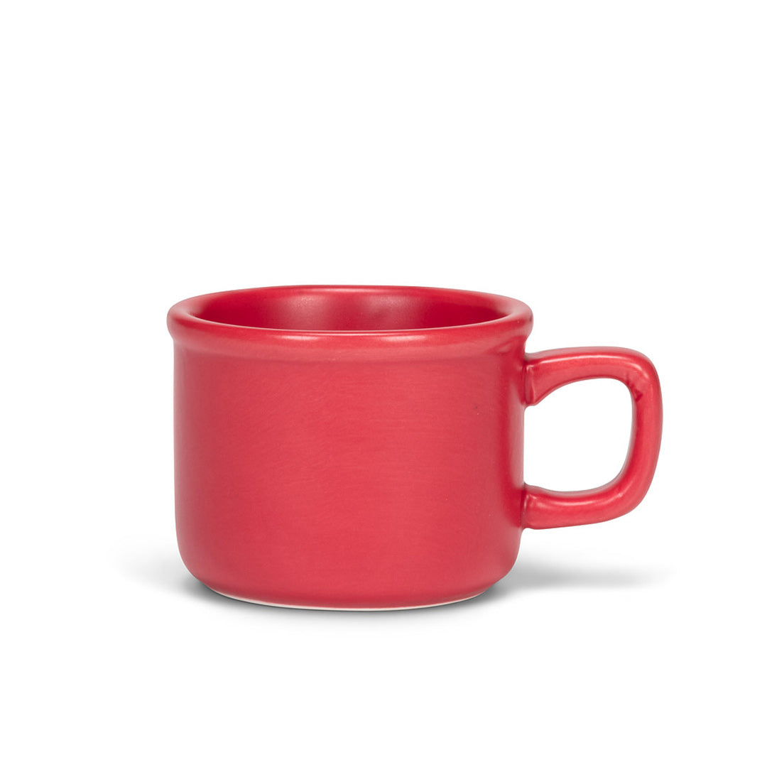 Abbott Matte Red Espresso Cup - 3oz Ceramic Coffee Cup for Home, Office & Cafe | Perfect for Espresso, Cappuccino & Latte