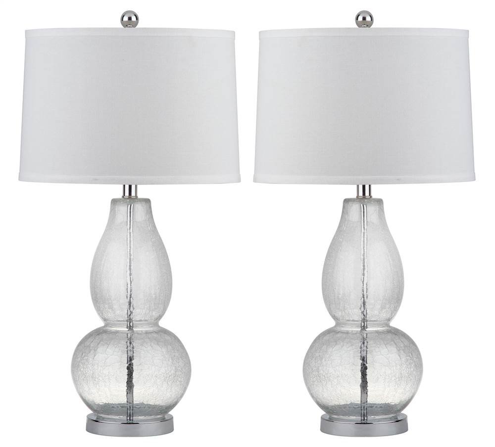 SAFAVIEH Mercurio Crackle Glass Double Gourd Table Lamp Set of 2 - 29