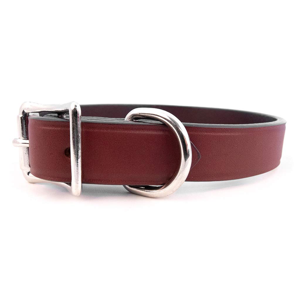 Premium Burgundy Dog Collar - 1 Inch Wide, 20 Inch Adjustable Nylon Pet Collar for Small to Medium Dogs - Perfect for Daily Walks, Training & Outdoor Adventures