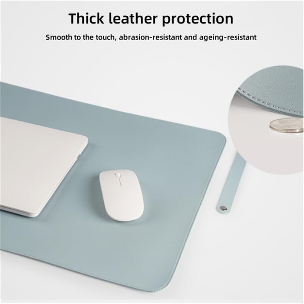 Premium Non-Slip PU Leather Desk Blotter - Waterproof Writing Pad & Keyboard Protector (31