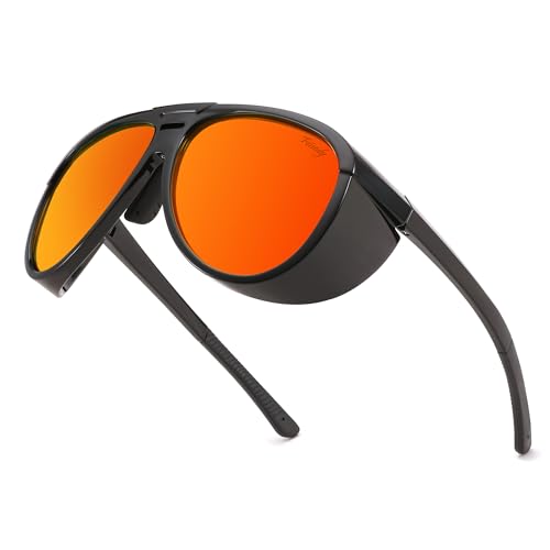 Black Frame & Red Mirror Lens