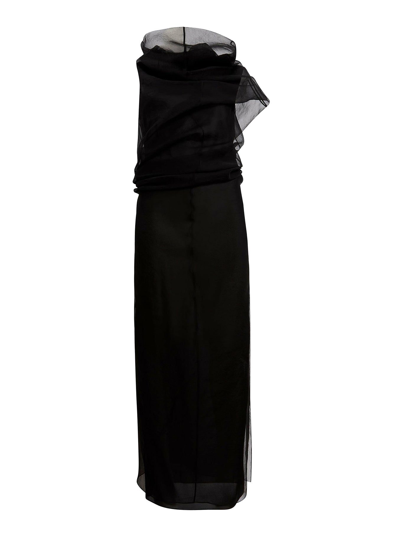 Elegant Long Silk Organza Dress for Women - Perfect for Weddings, Parties & Special Occasions