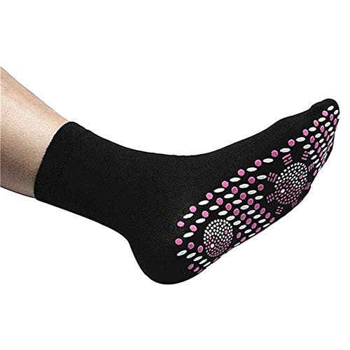 Self-Heating Magnetic Therapy Socks for Women & Men - Winter Warm Massage Socks with Pressure Relief (Black) - Perfect for Cold Weather, Arthritis Pain Relief & Outdoor Activities