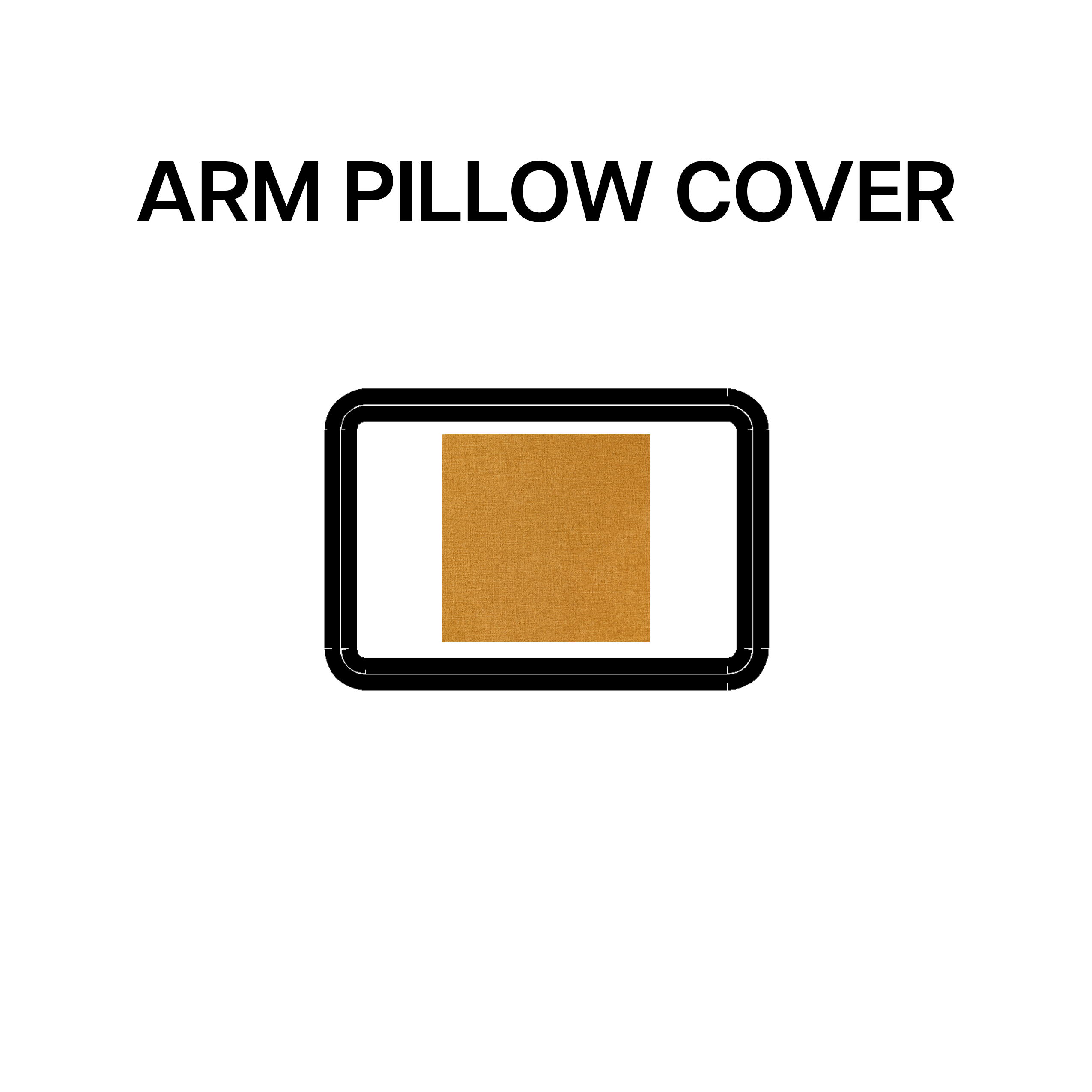Butterscotch Arm Pillow Cover BP 639 96 - Soft and Comfortable Pillowcase for Sofa, Bed, Couch, and Office Chair - Perfect for Reading, Relaxing, and Napping