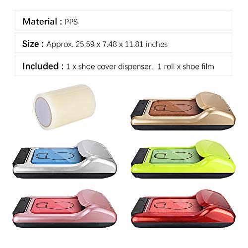 Automatic Shoe Cover Dispenser Machine with 600pcs Disposable Plastic Shoe Covers - Hygienic Footwear Protector for Home, Office, Hospital & Hotel Use (Green) - Perfect for Medical Facilities, Clean Rooms and High-Traffic Areas