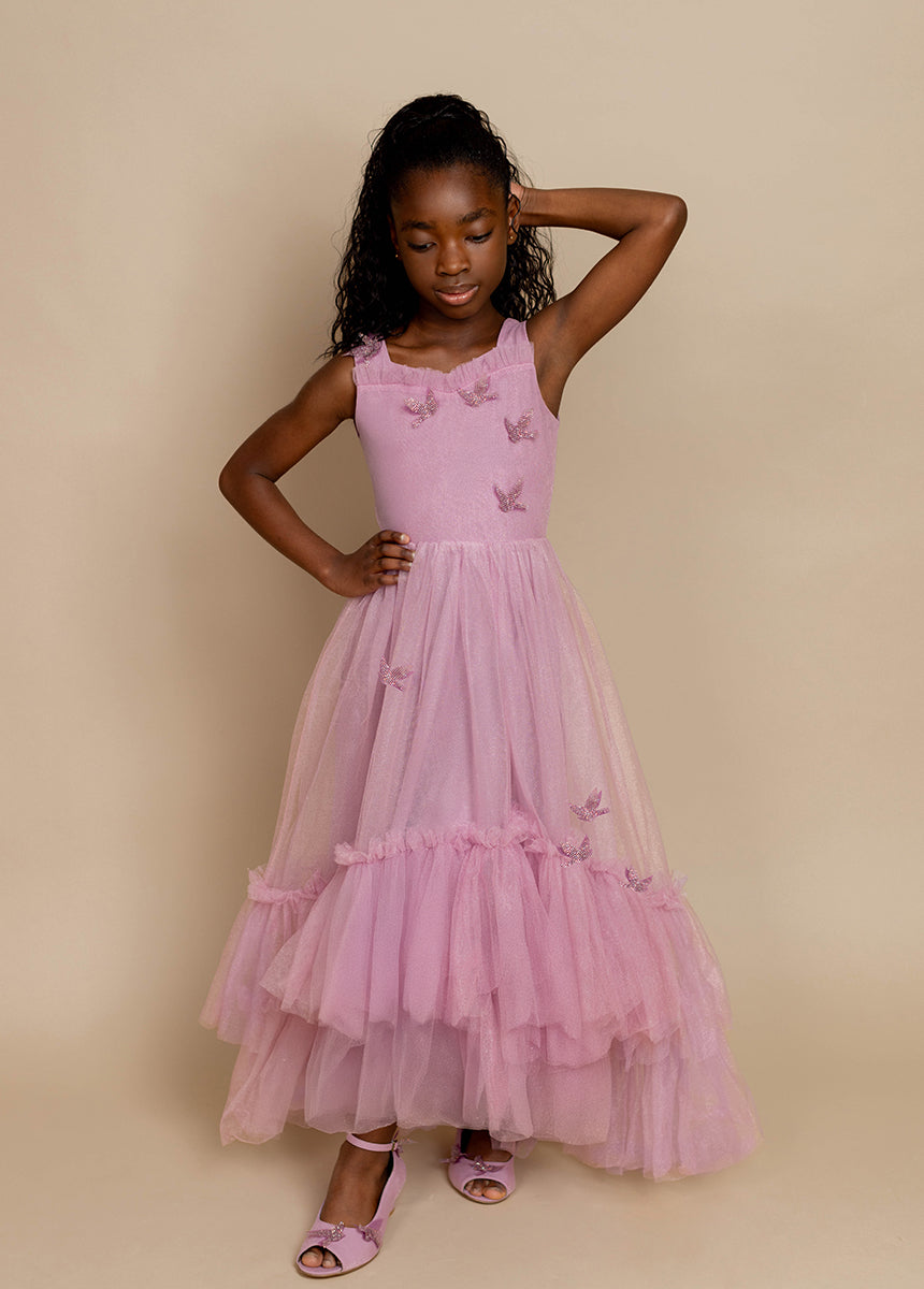 Elegant Light Orchid Sparrow Dress for Women - Flowy A-Line Summer Dress for Casual Outings, Parties & Weddings