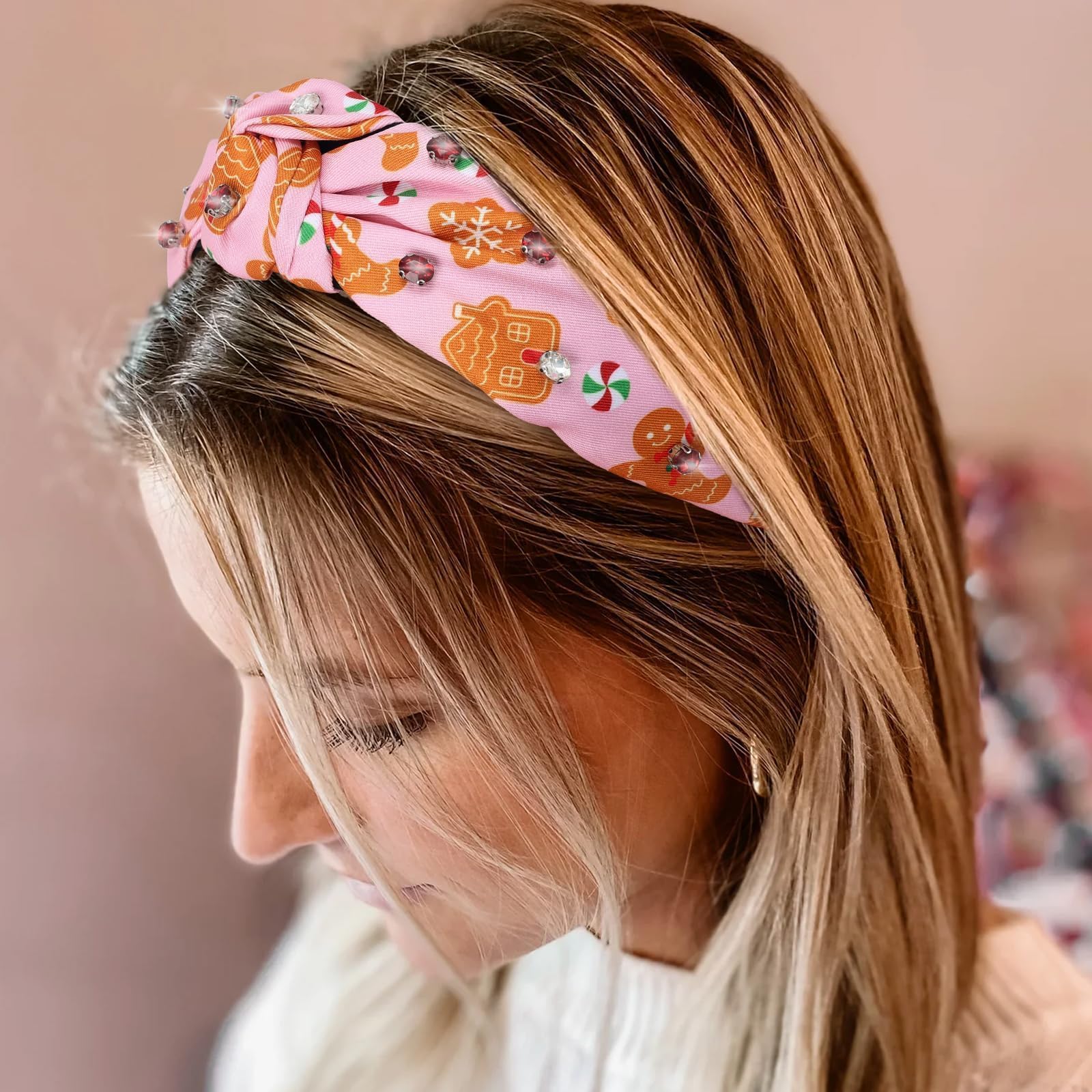 **CiyvoLyeen Women's Rhinestone Headband - Sparkling Jeweled Hair Accessories for Christmas, Valentine's Day & Parties (3PCS Set, Hot Pink/Red) | Perfect Gift for Girls, Bridal Shower, or Holiday Exchange**    *Use for: Christmas parties, Valentine's Day gifts, weddings, bridal showers, holiday exchanges, or everyday glamorous styling.*