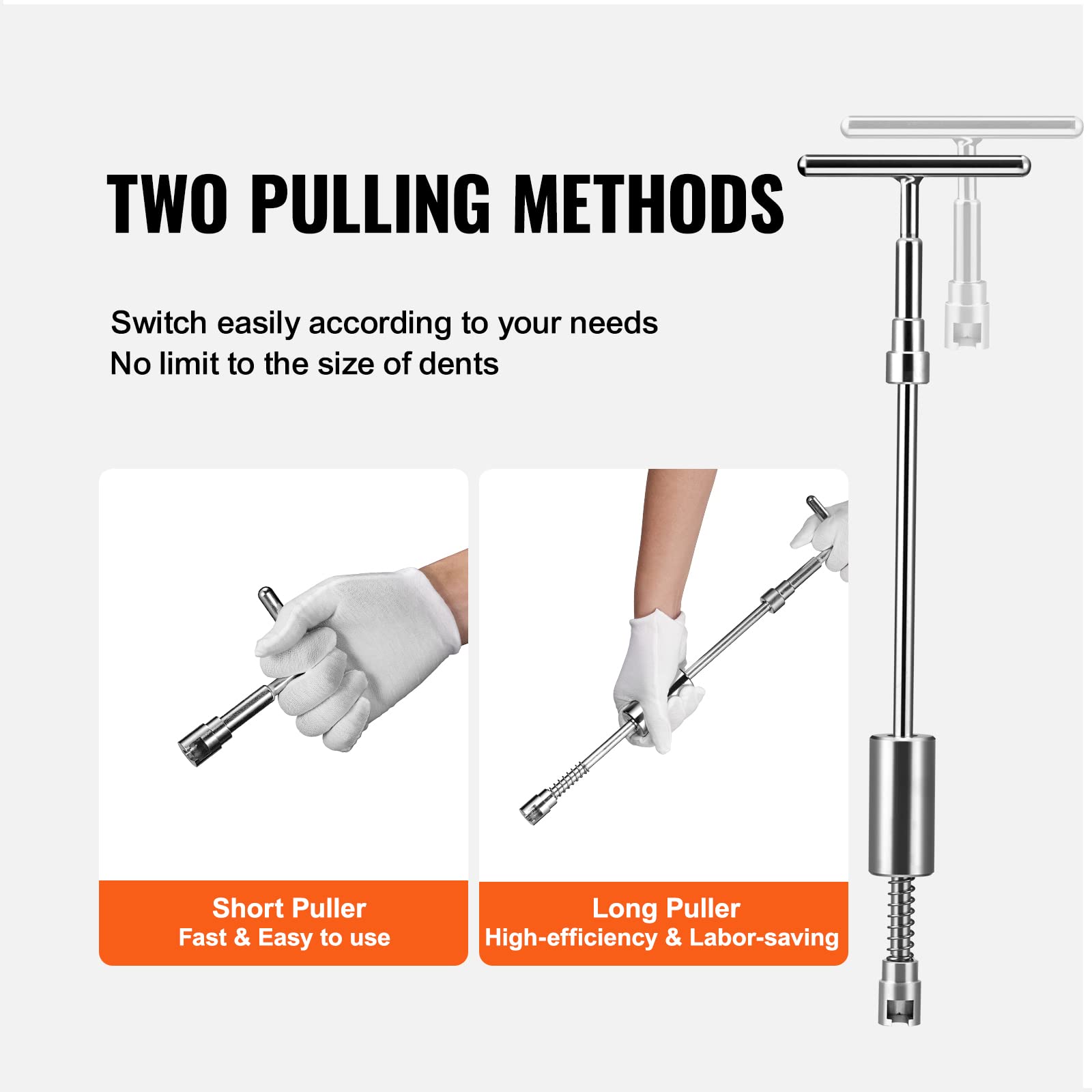 VEVOR 73-Piece Dent Repair Kit - Professional Paintless Dent Removal Tool Set with Golden Lifter, Bridge Puller & Slide Hammer - Perfect for Car Body Repair, Washing Machine & Refrigerator Dent Removal - Ideal for DIY Auto Body Repair & Appliance Maintenance