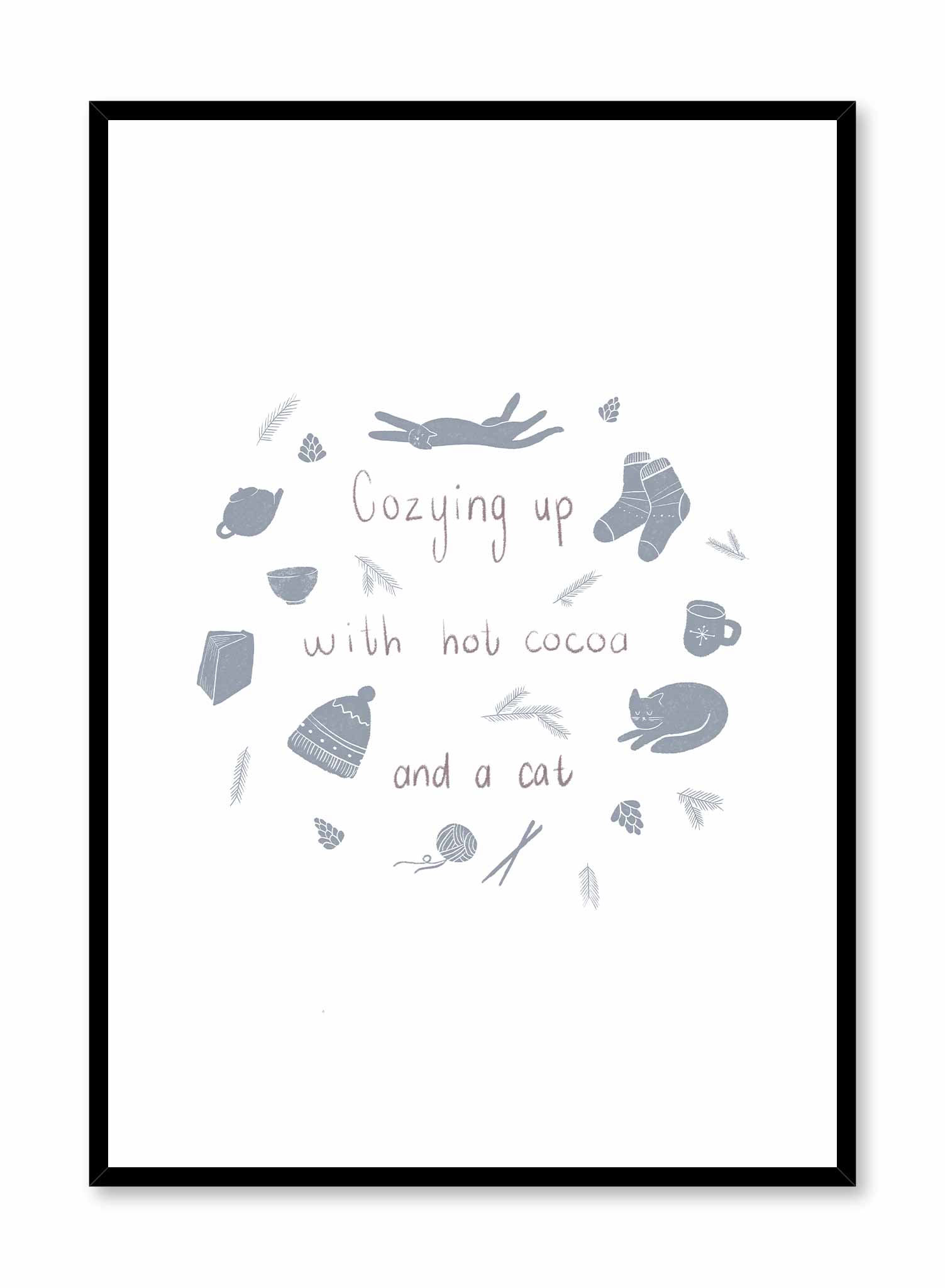 Cozy Night In Poster - Vintage Movie Night Wall Art for Home Decor - Perfect for Living Room, Bedroom & Office